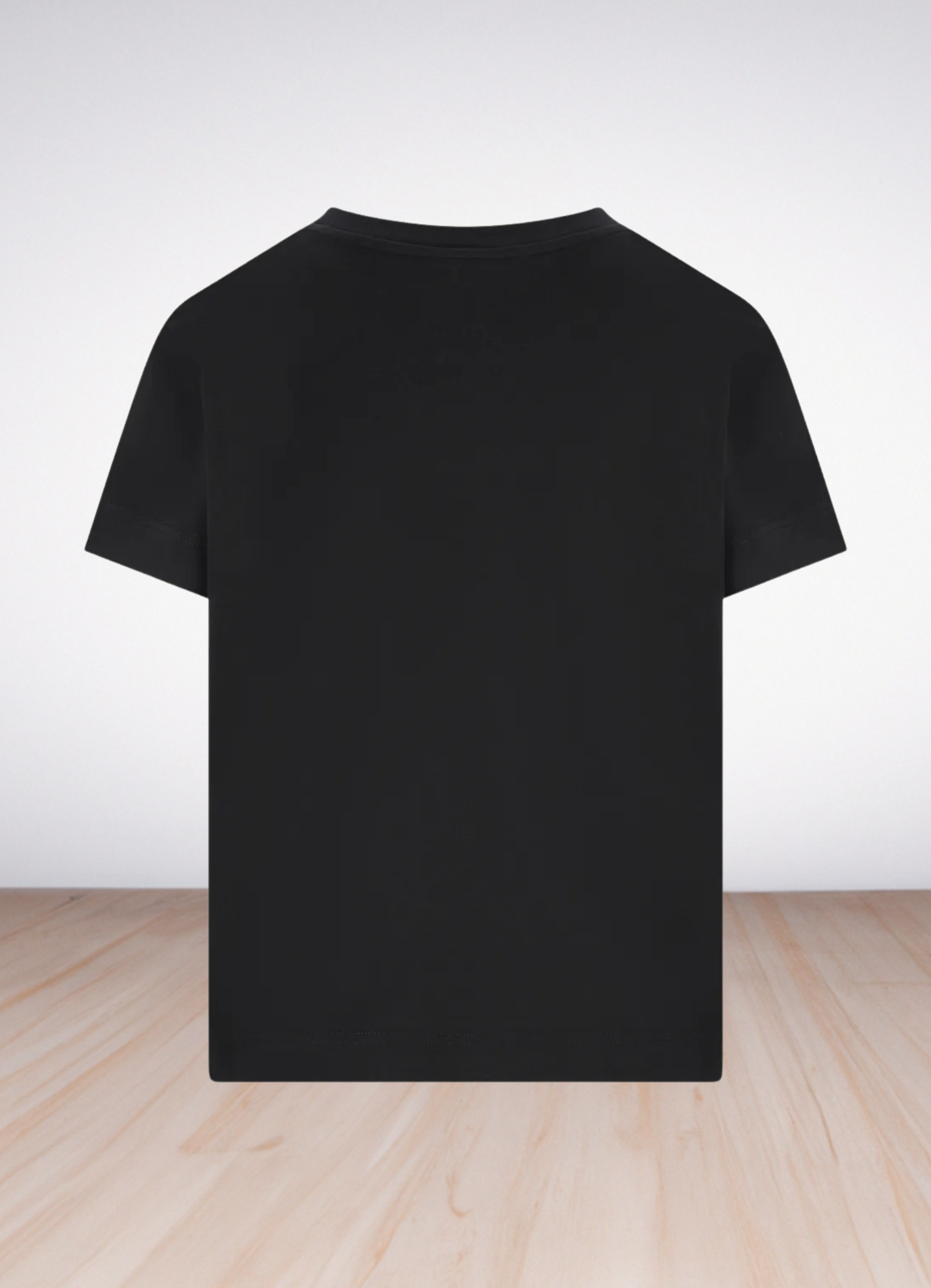 logo-print cotton T-shirt טי שירט צבע שחור