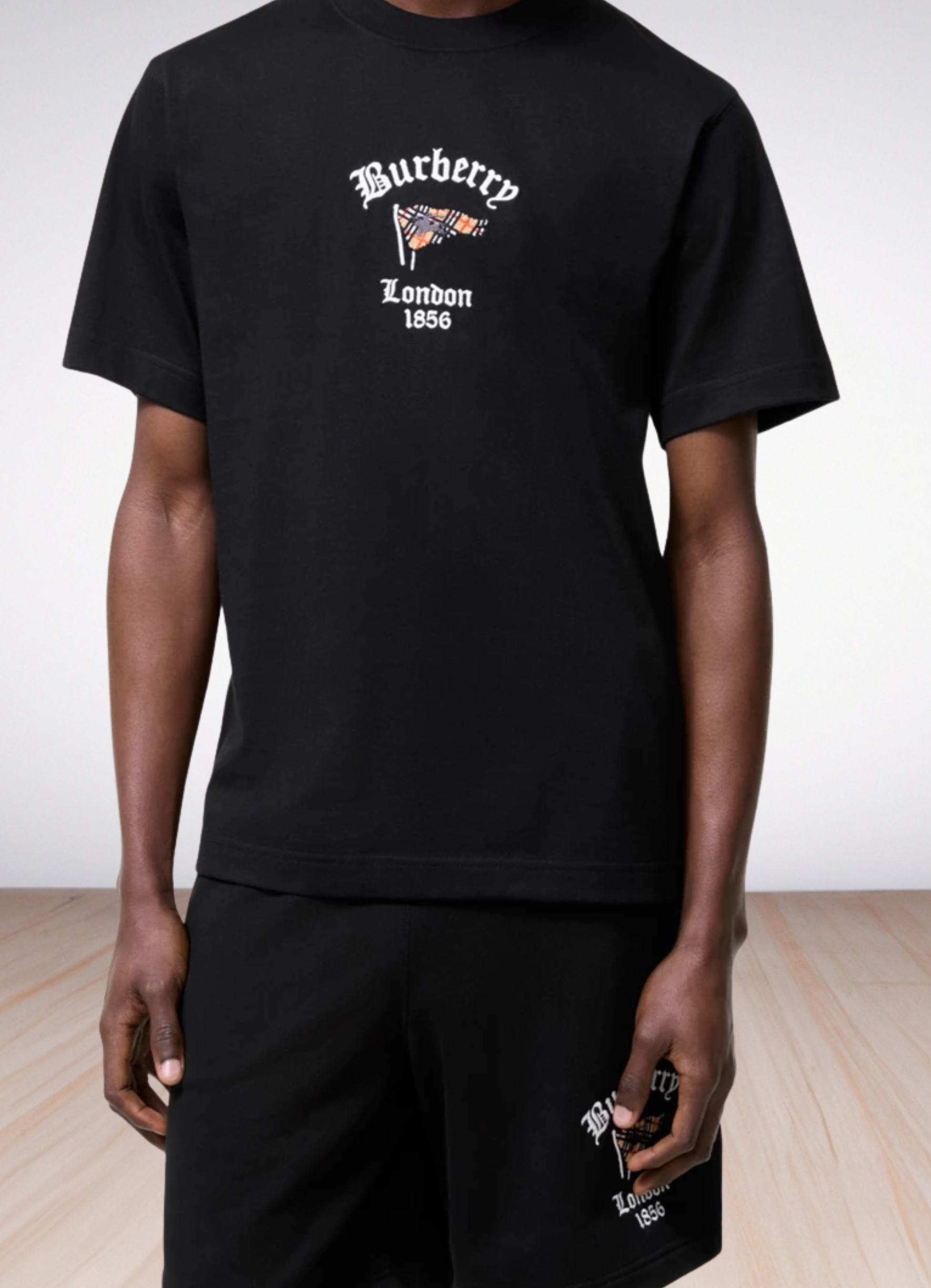 Check Flag Cotton T-shirt