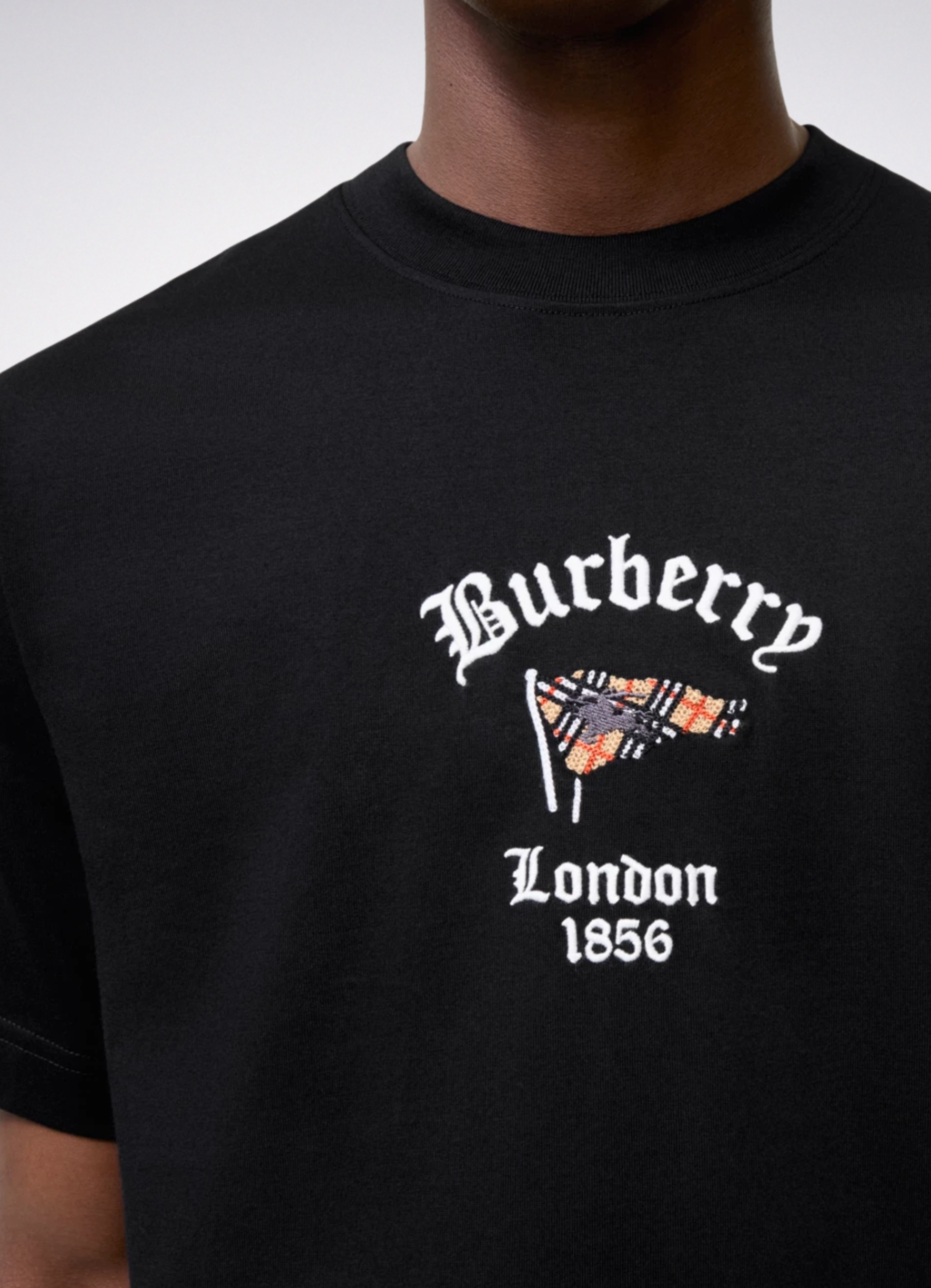 Check Flag Cotton T-shirt