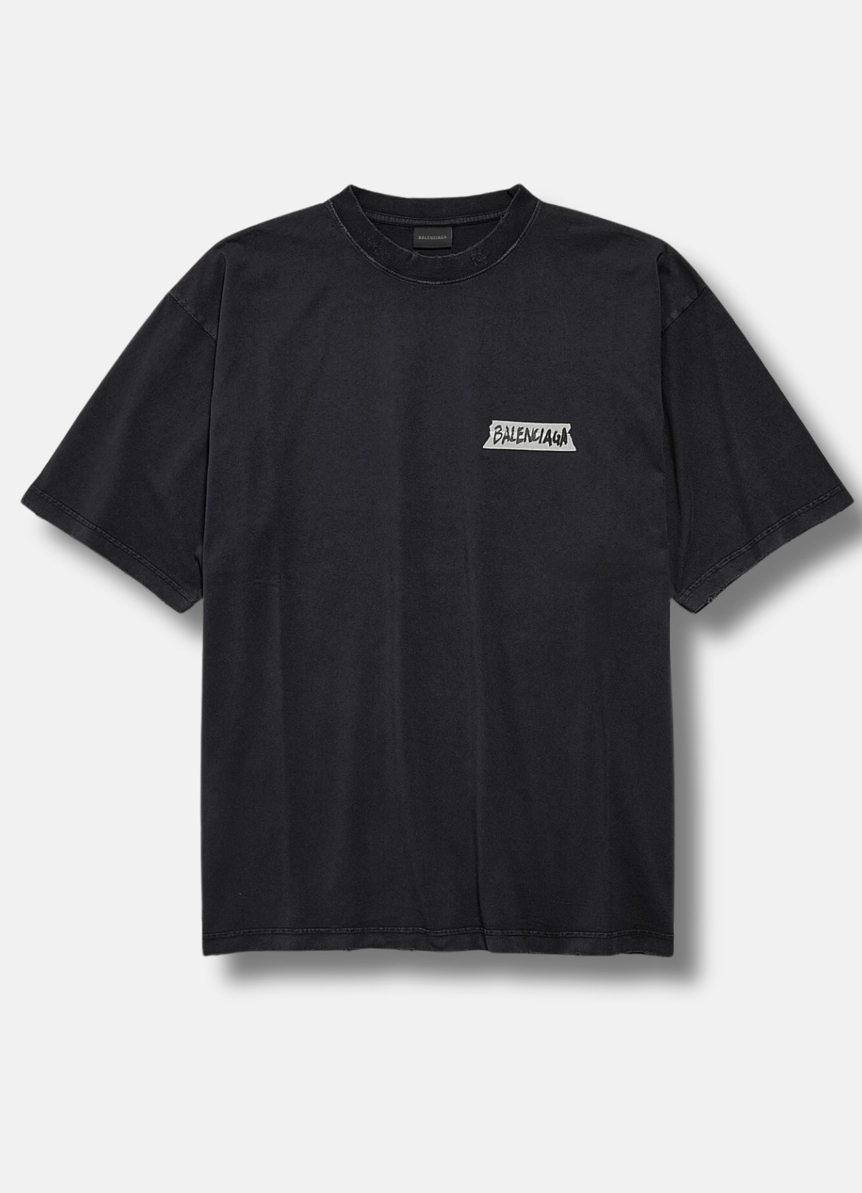 Masking Tape T-Shirt in navy dry jersey