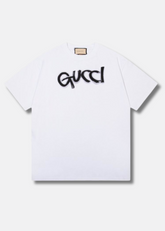 logo Print T shirt White