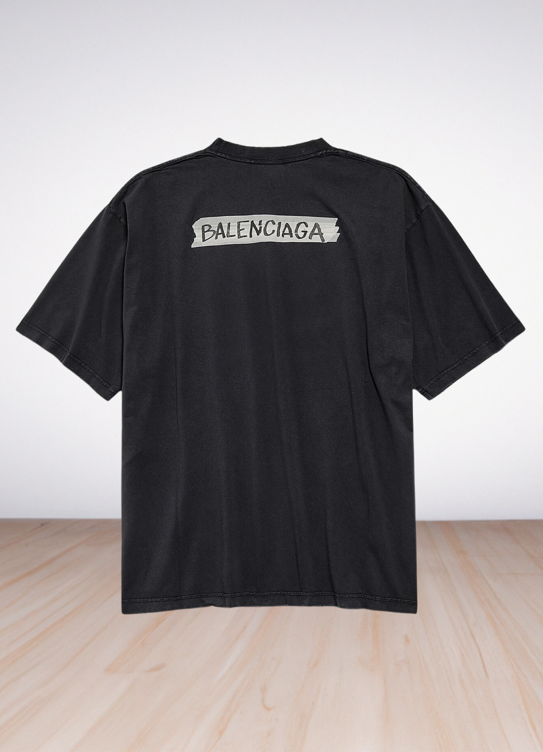 Masking Tape T-Shirt in navy dry jersey