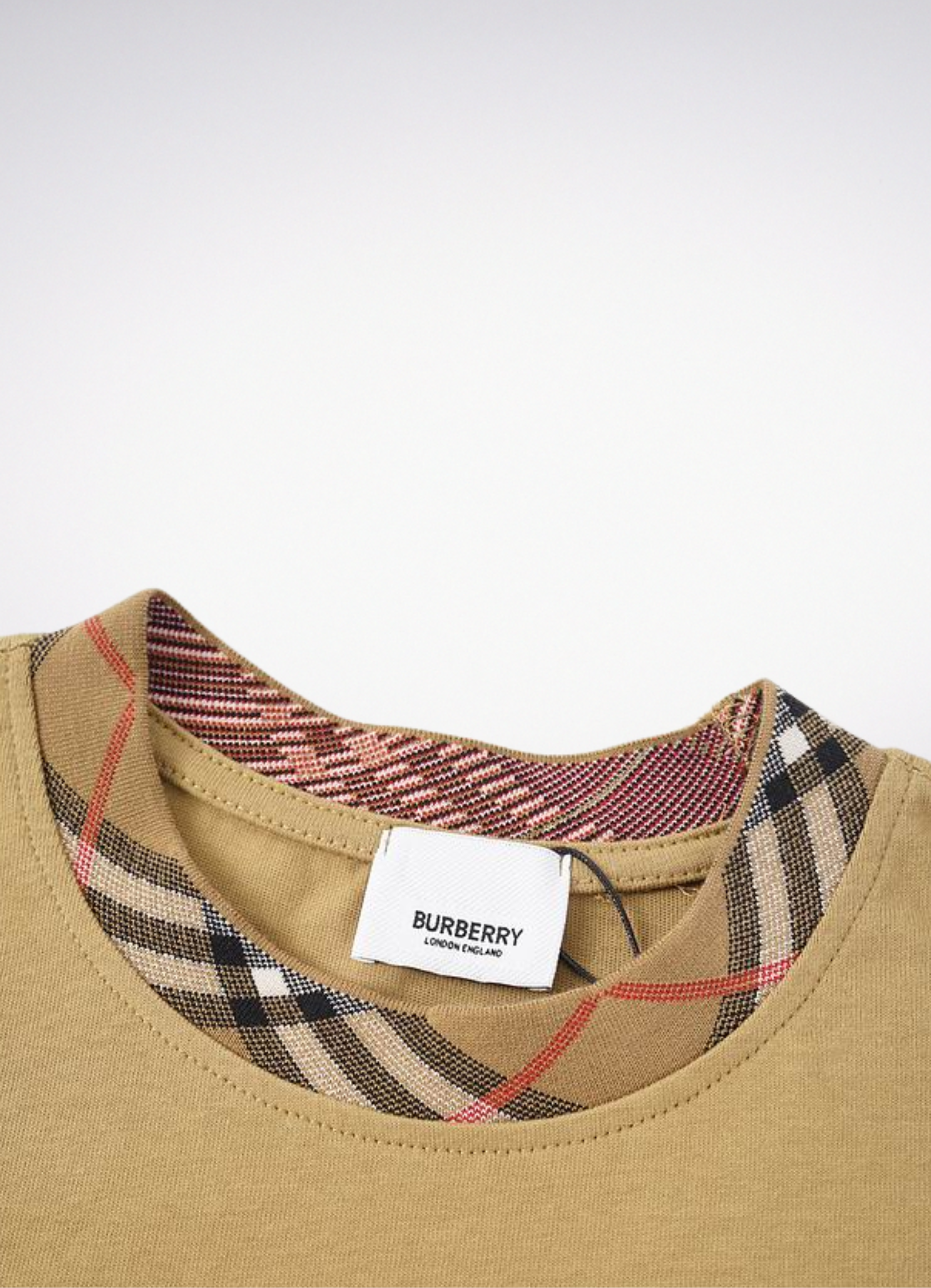 Check cotton jersey T-shirt