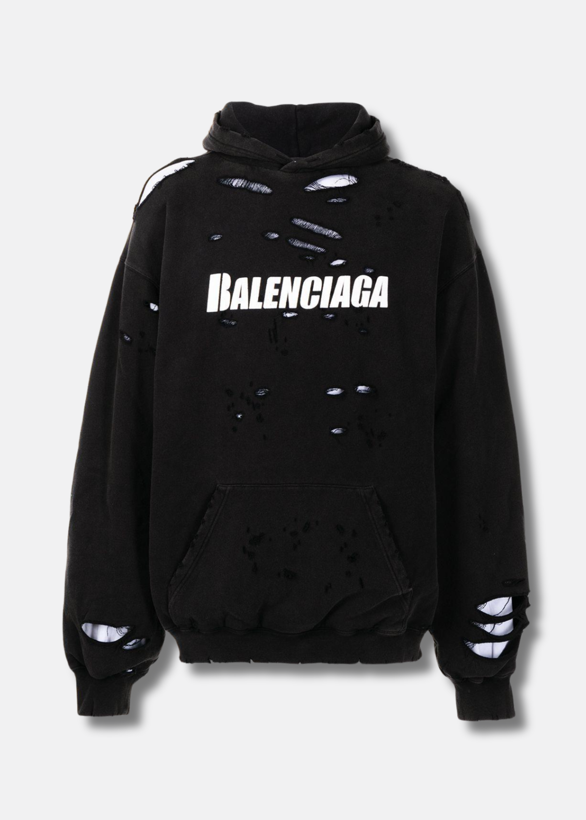 Logo graphic-print hoodie black