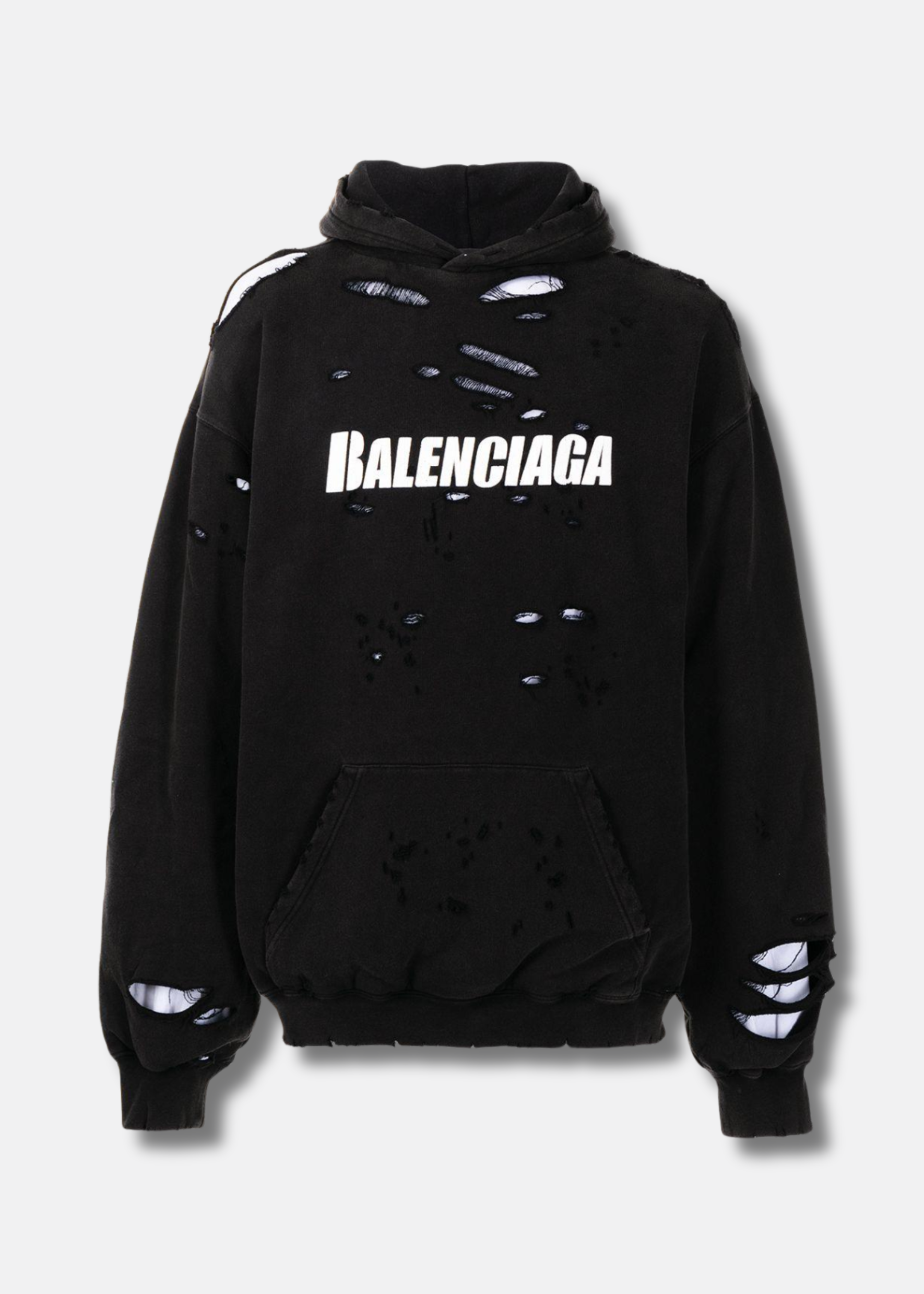 Logo graphic-print hoodie black