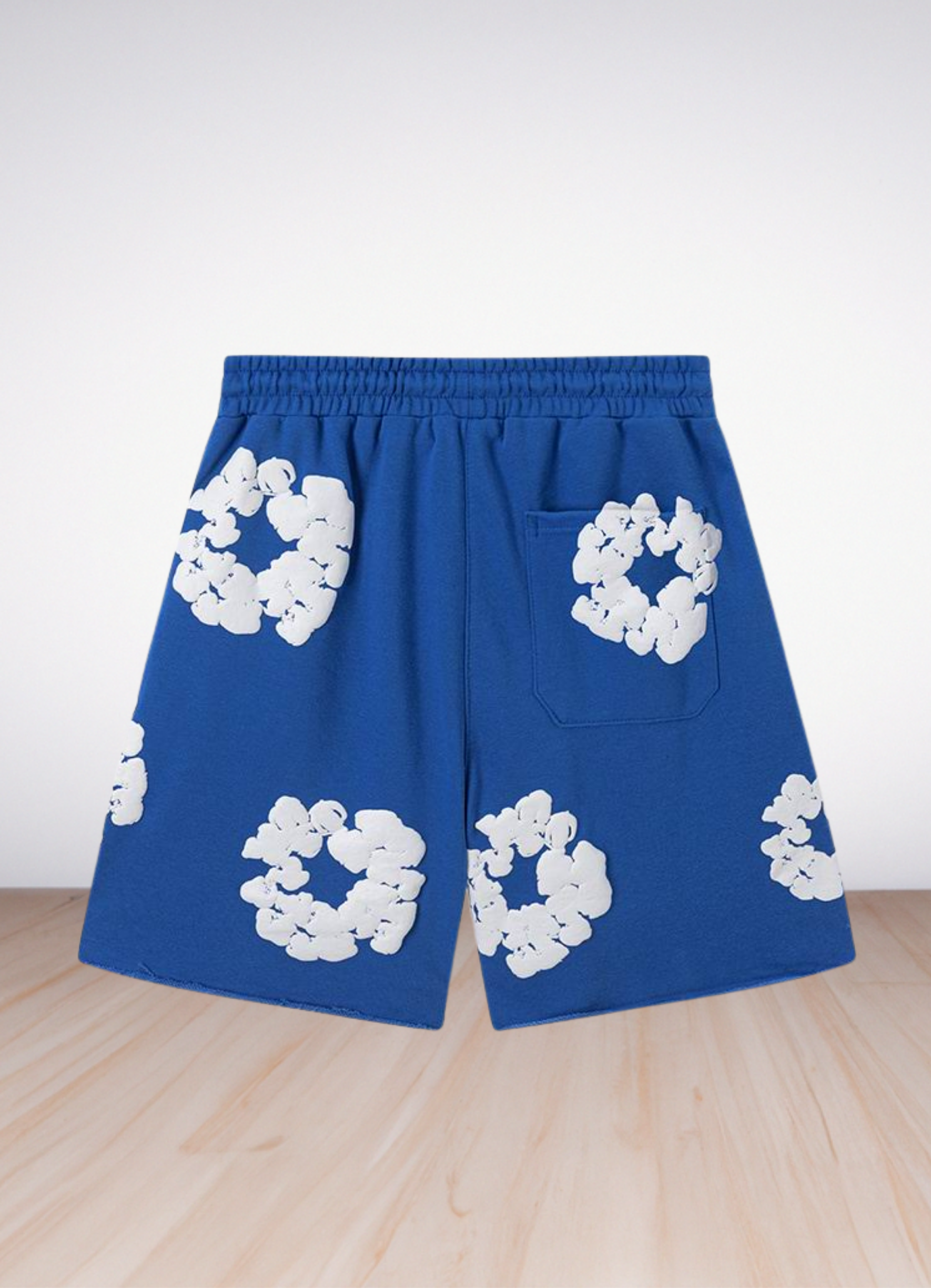 Cotton Wreath Shorts Blue