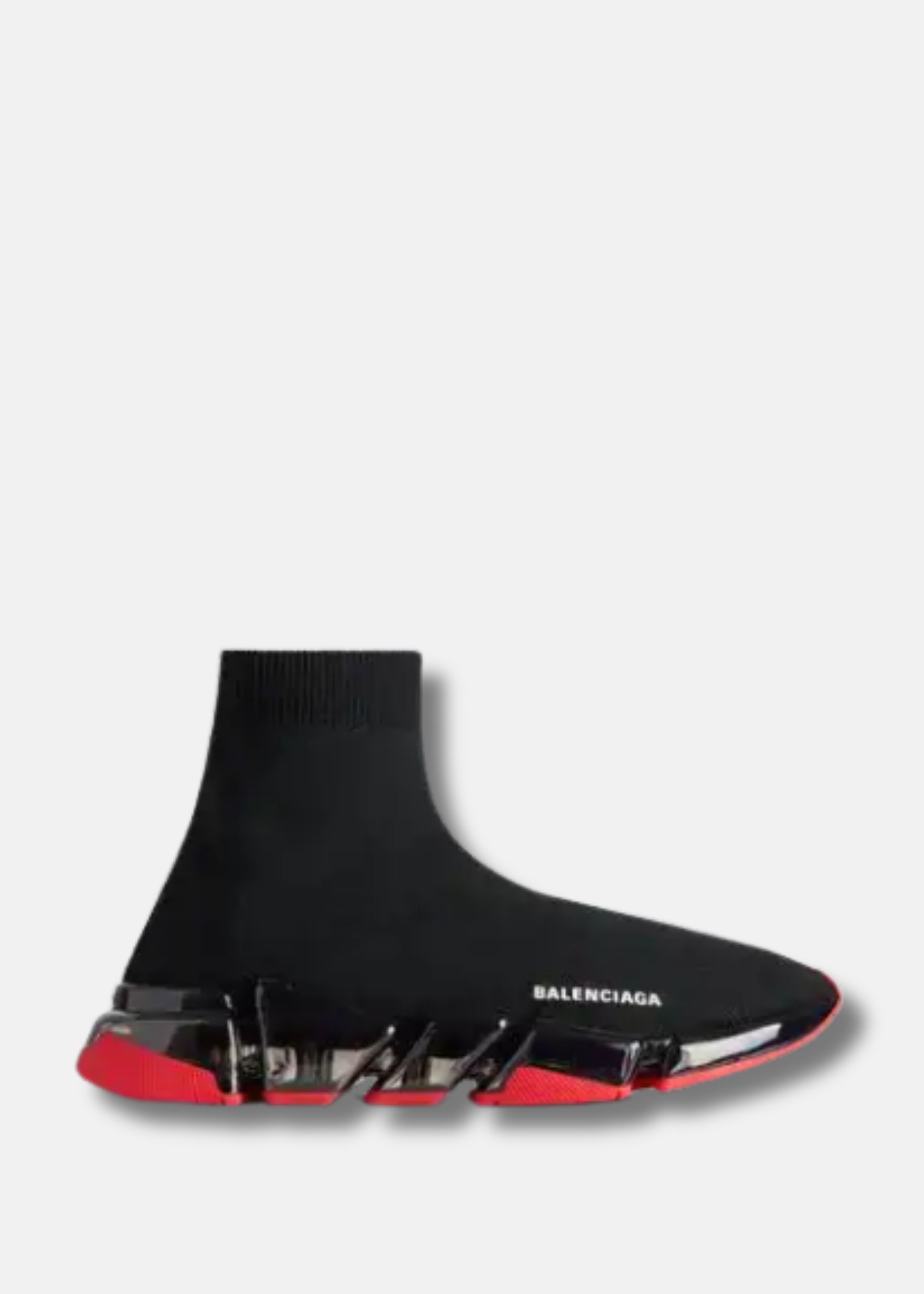 Speed 2.0 Full Clear Sole Recycled Knit Zwart-Rood