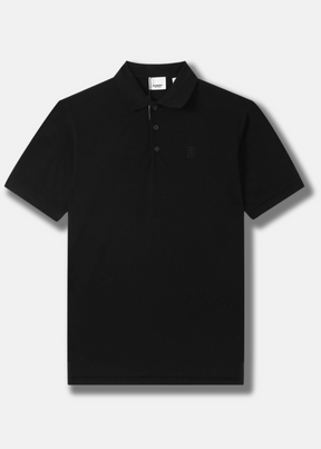 ברברי פולו צבע שחור Logo EmbroideryCotton Polo