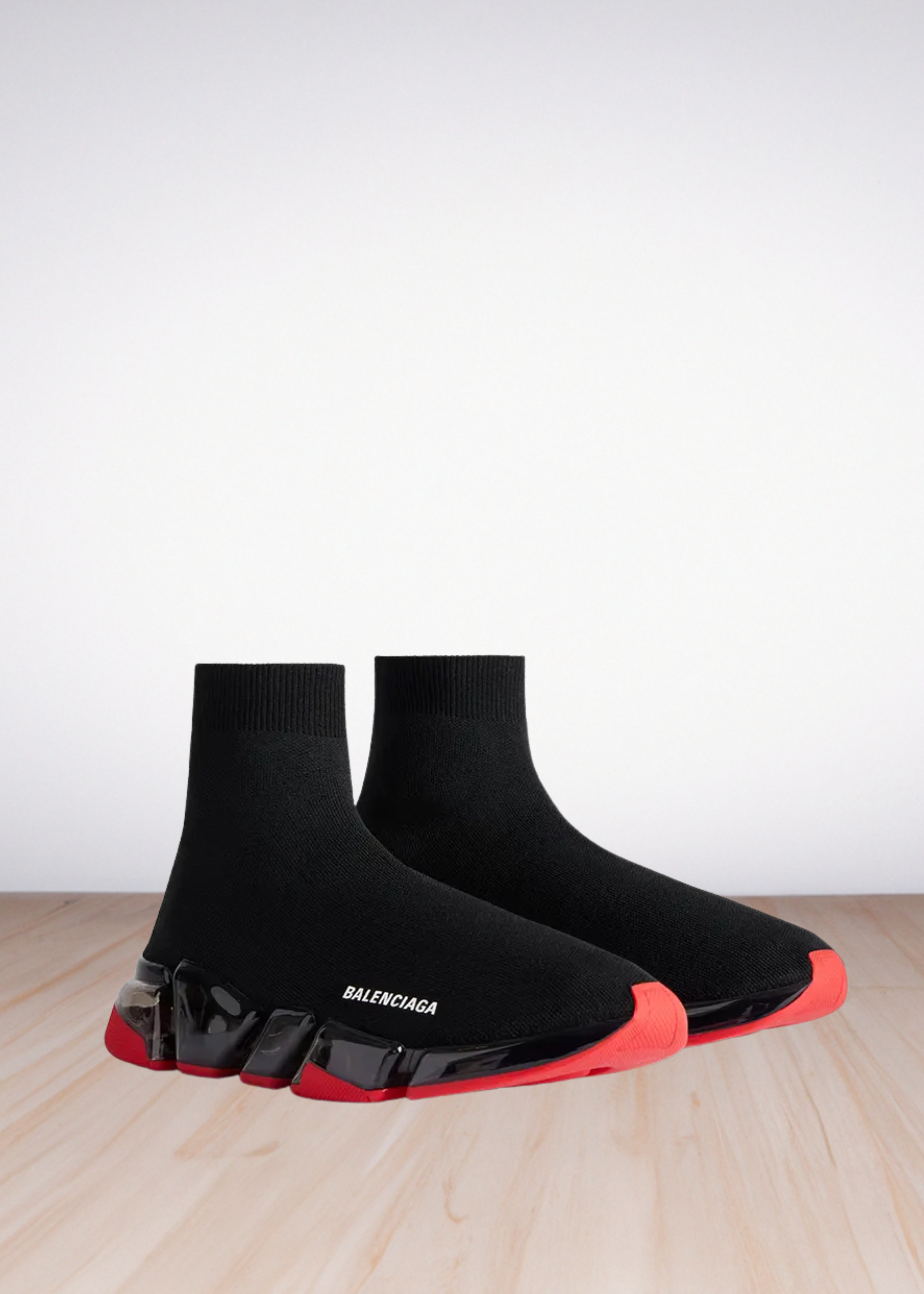 Speed 2.0 Full Clear Sole Recycled Knit Zwart-Rood