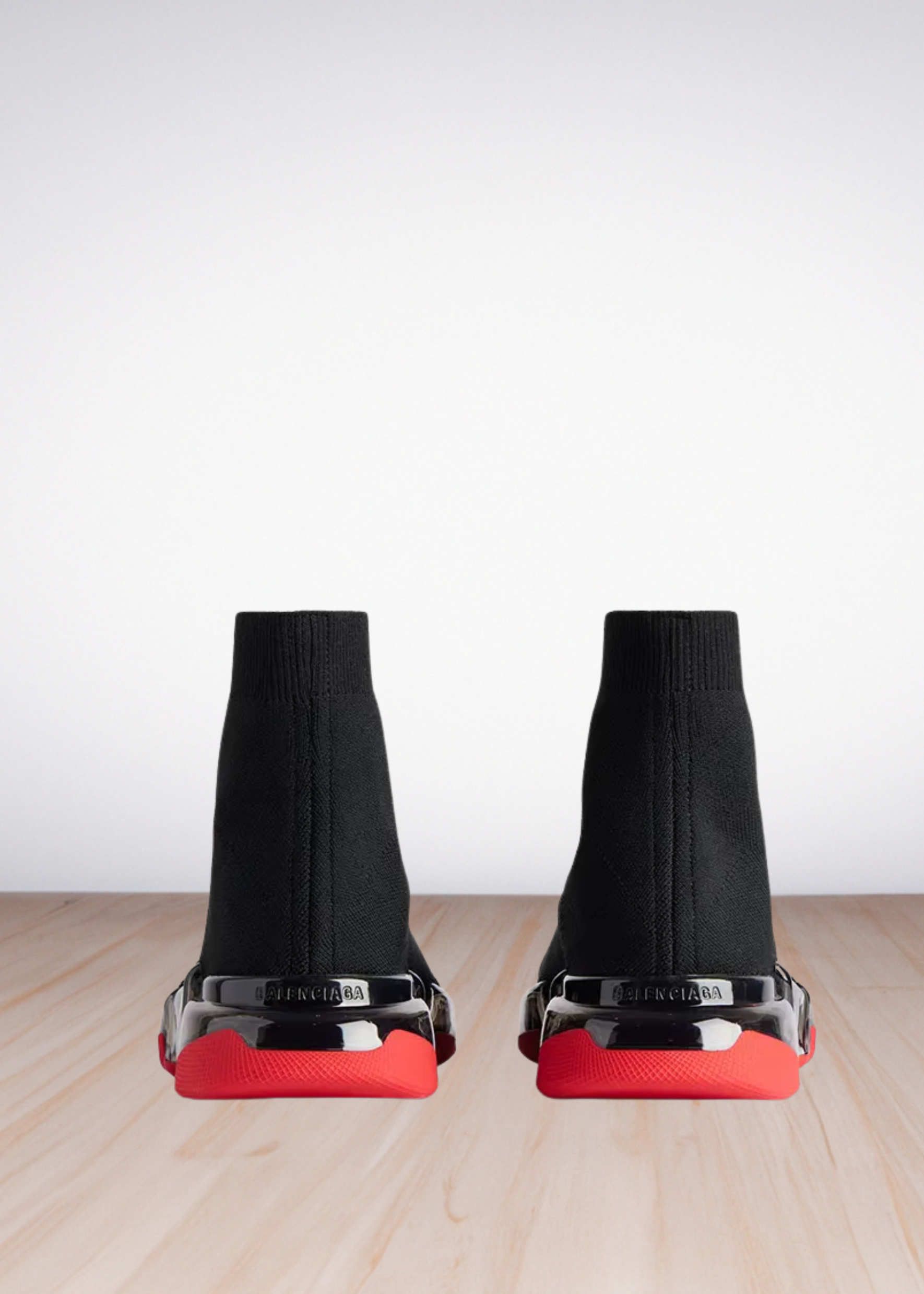 Speed 2.0 Full Clear Sole Recycled Knit Zwart-Rood