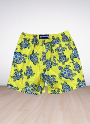 Turtle printed swim shorts בגד ים