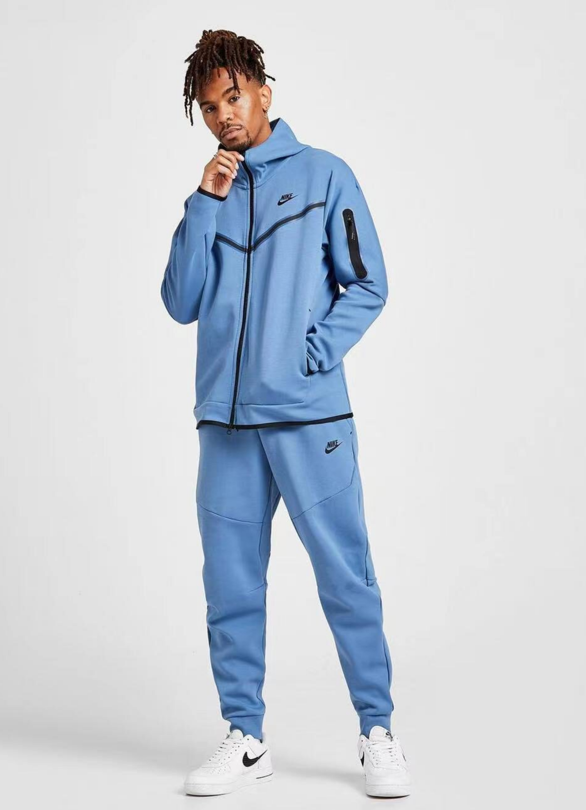 חליפת נייק טק – Nike Tech Tracksuit Light Blue