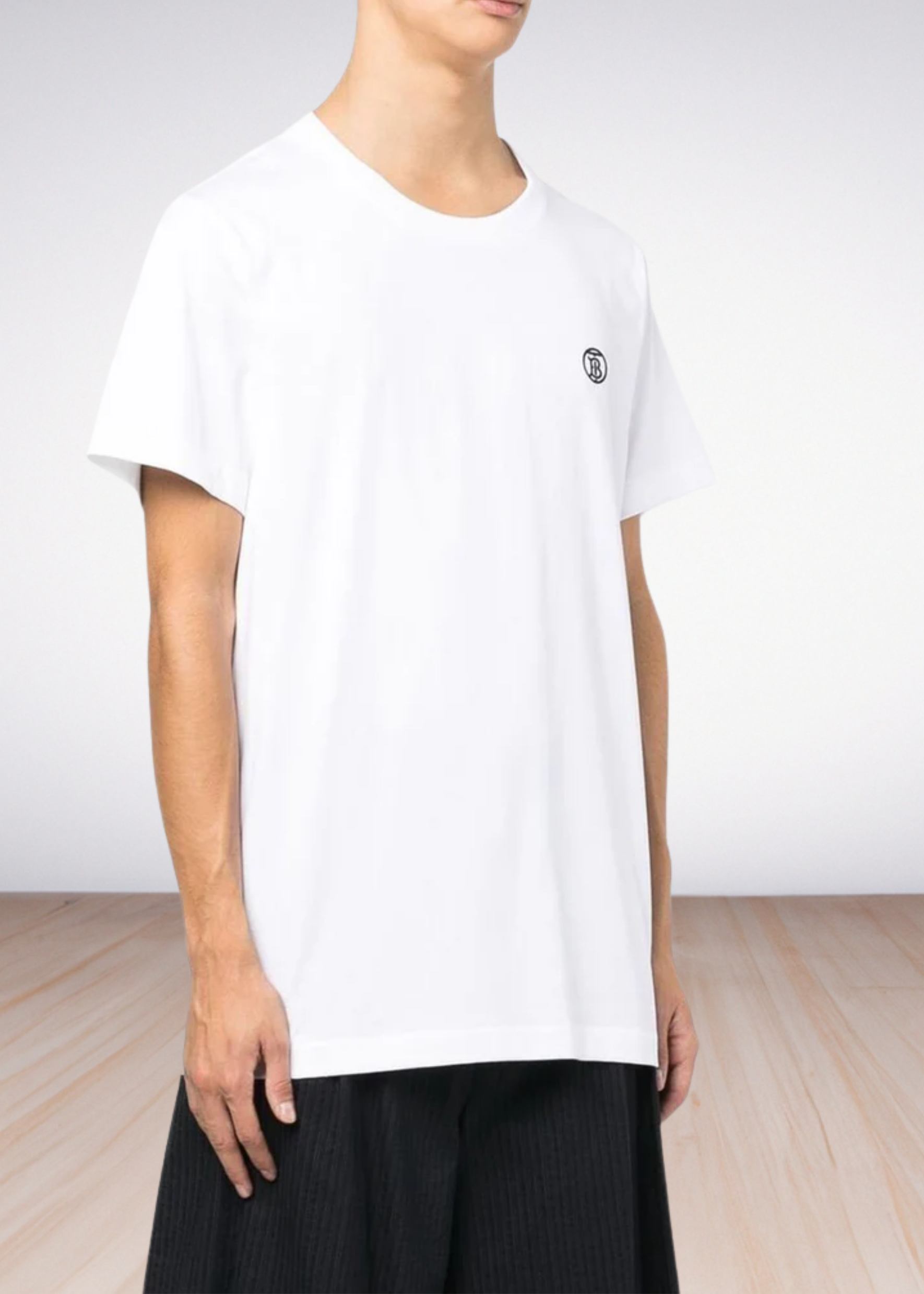 logo-embroider cotton T-shirt