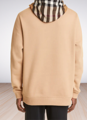 Checked Cotton Hoodie