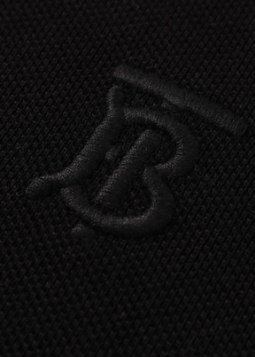 ברברי פולו צבע שחור Logo EmbroideryCotton Polo
