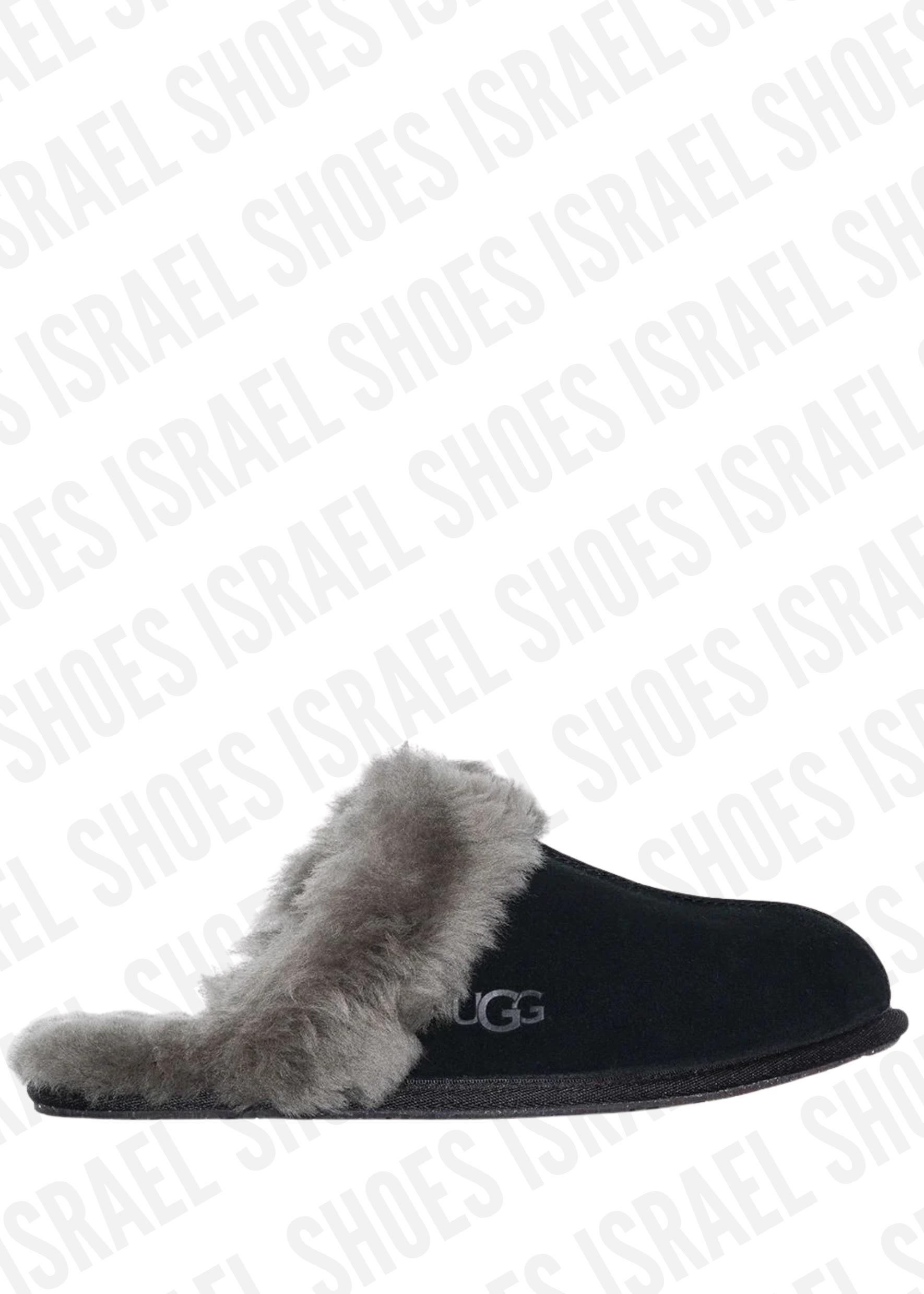 Scuffette shearling-lined slippers