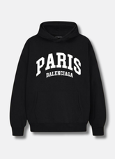 PARIS Logo graphic-print hoodie Black