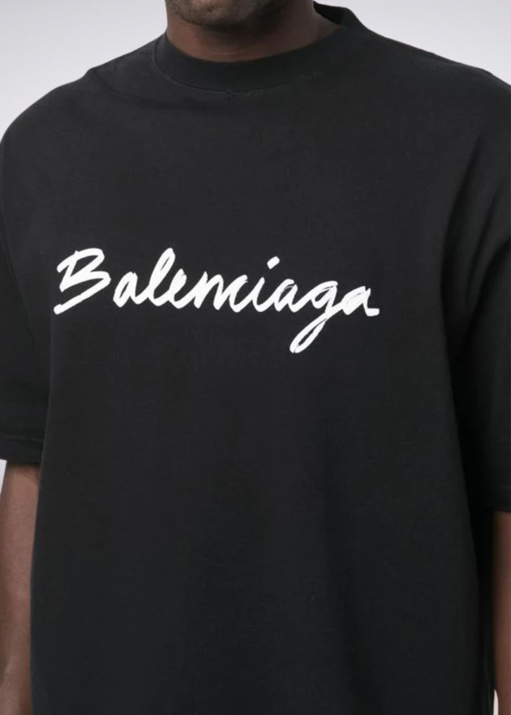 logo print distressed-finish T-shirt Black