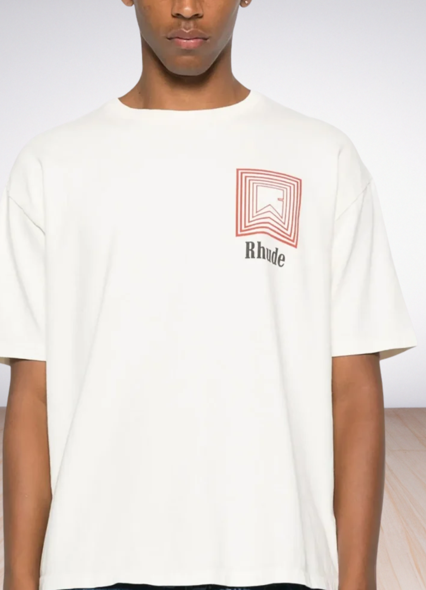Logo Print T shirt טי שירט אובר סייז צבע לבן