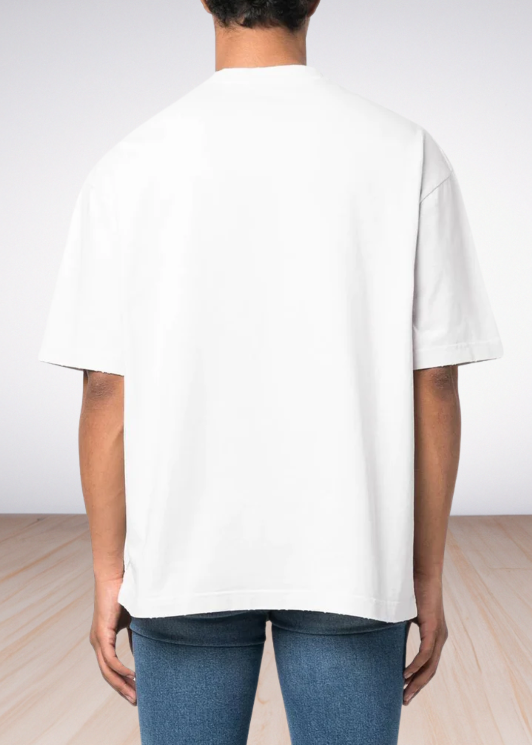 logo print distressed-finish T-shirt