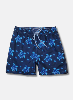 Turtle printed swim shorts בגד ים