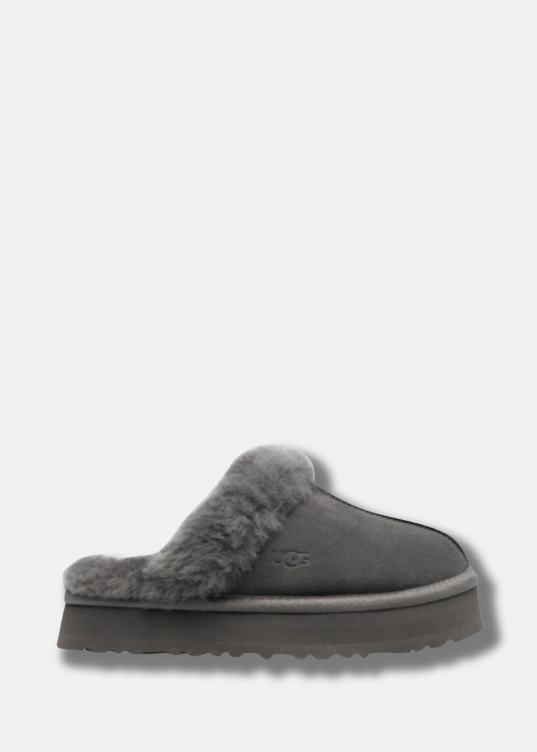 Disquette shearling platform slippers