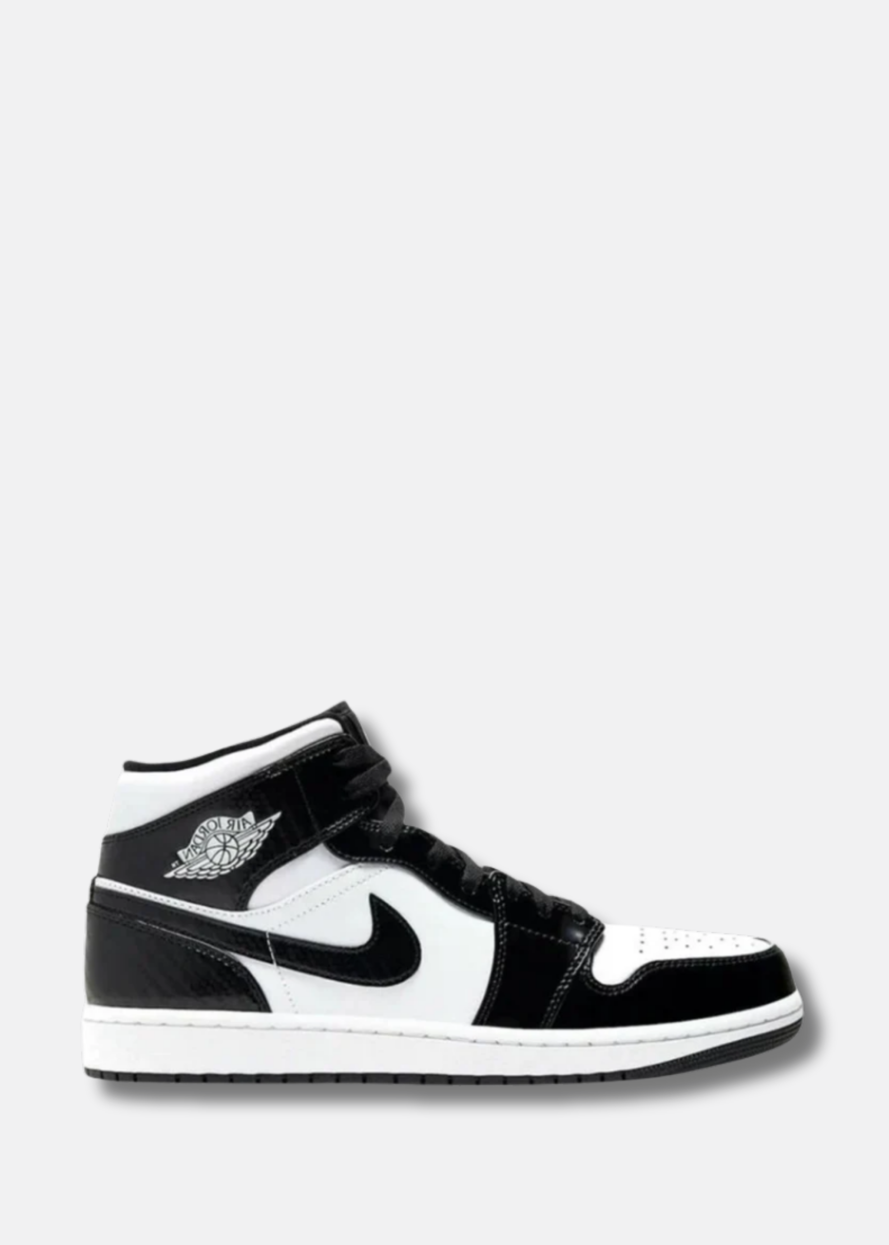 Air Jordan 1 Mid "Black And White" Panda Carbon Fiber