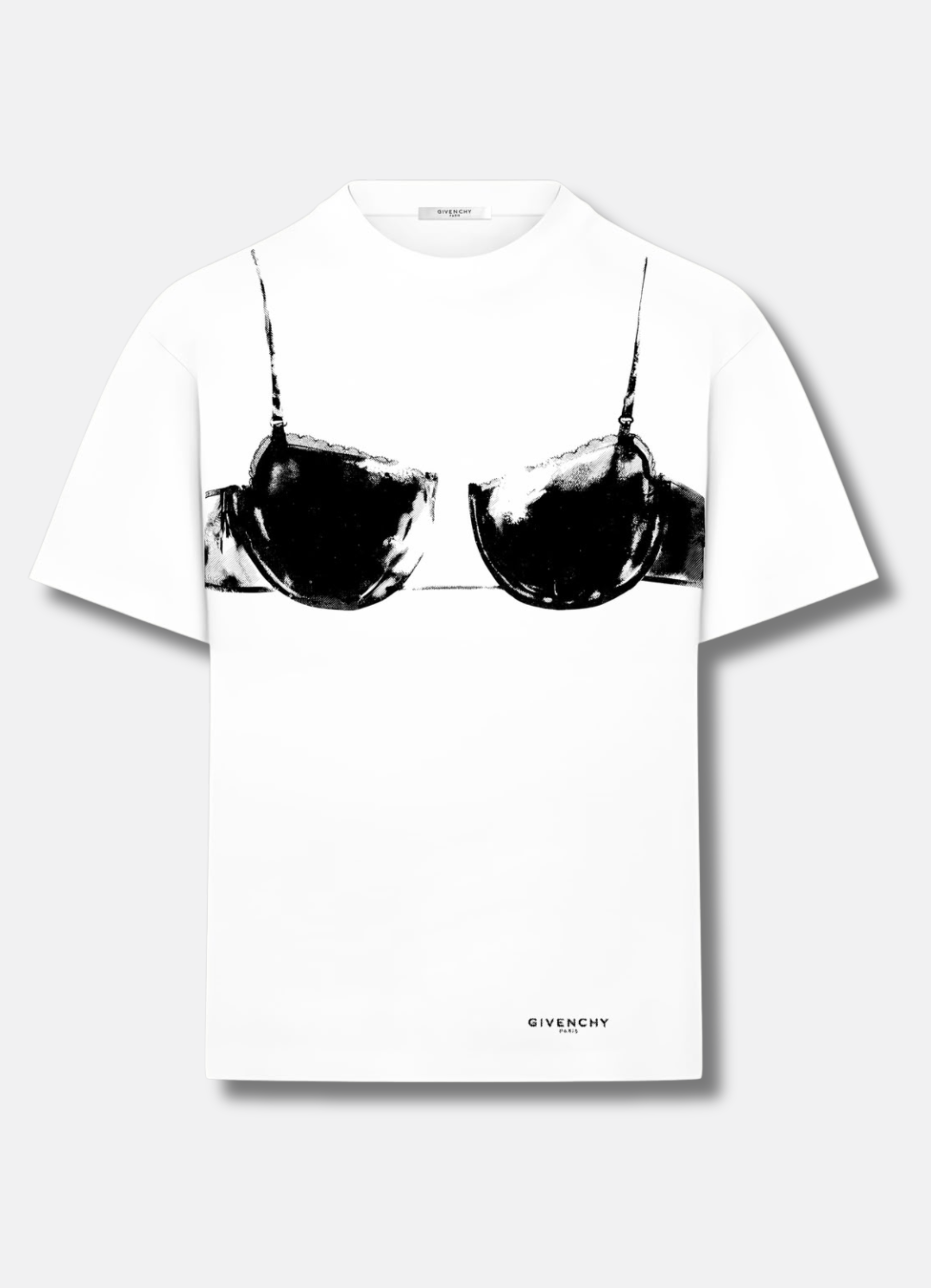 logo-print cotton T-shirt טי שירט צבע לבן