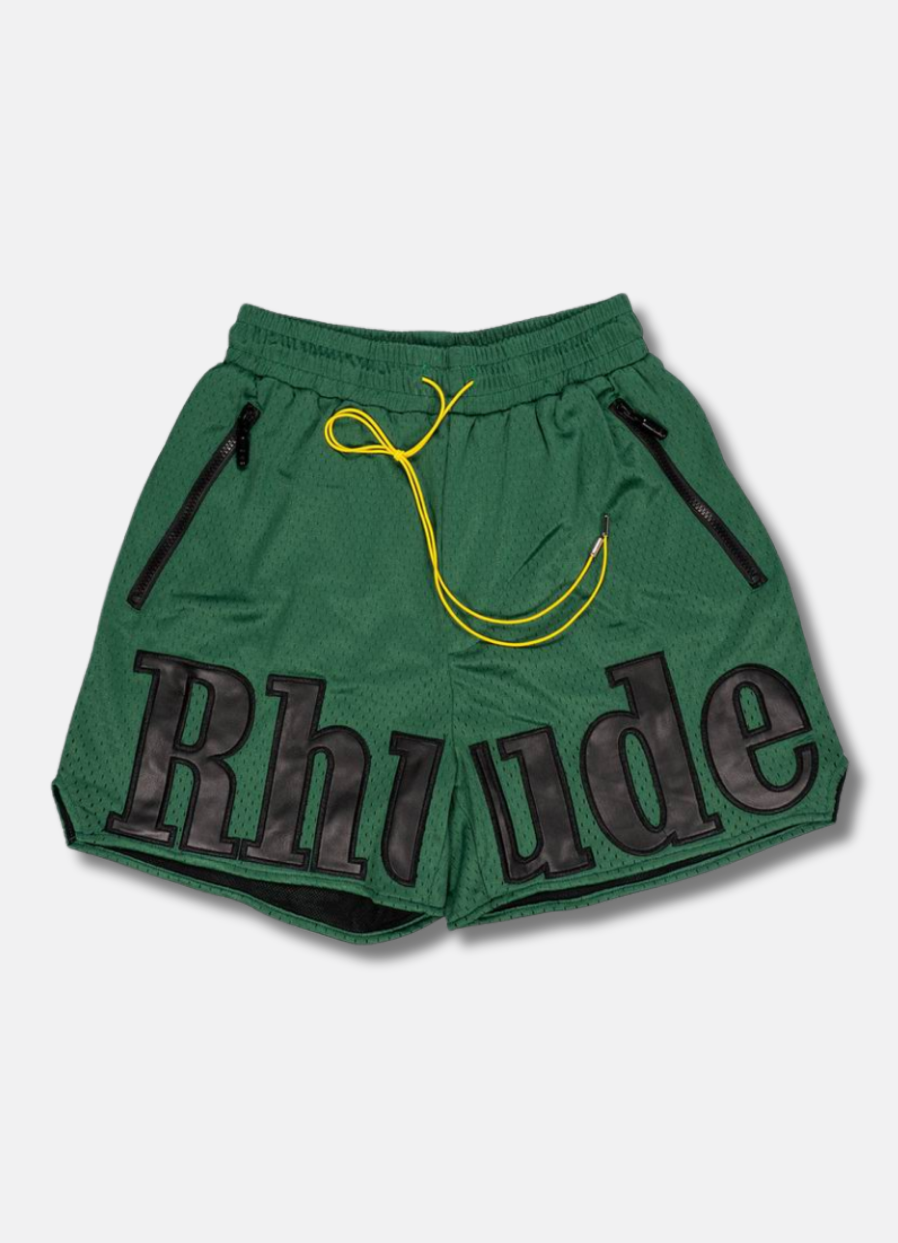 logo-print track shorts Green