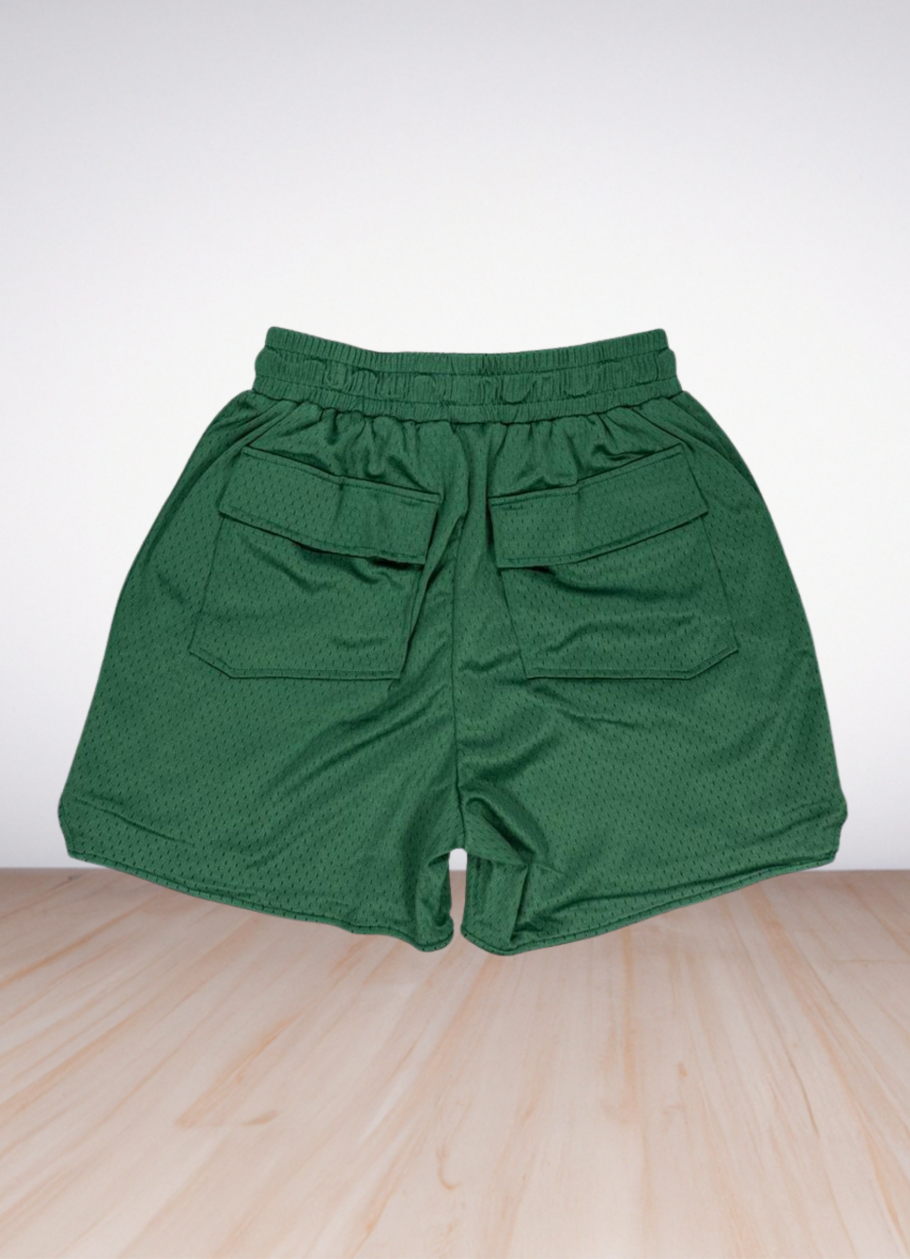 logo-print track shorts Green