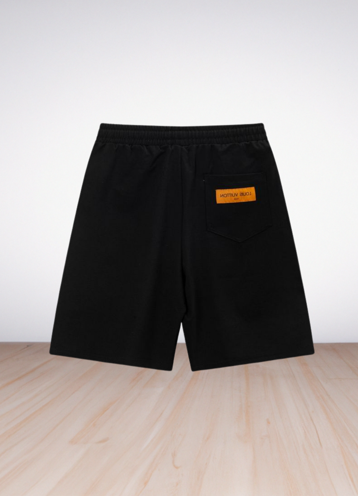 Logo Print Track Shorts Black