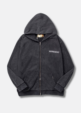 Reborn graphic-print hoodie