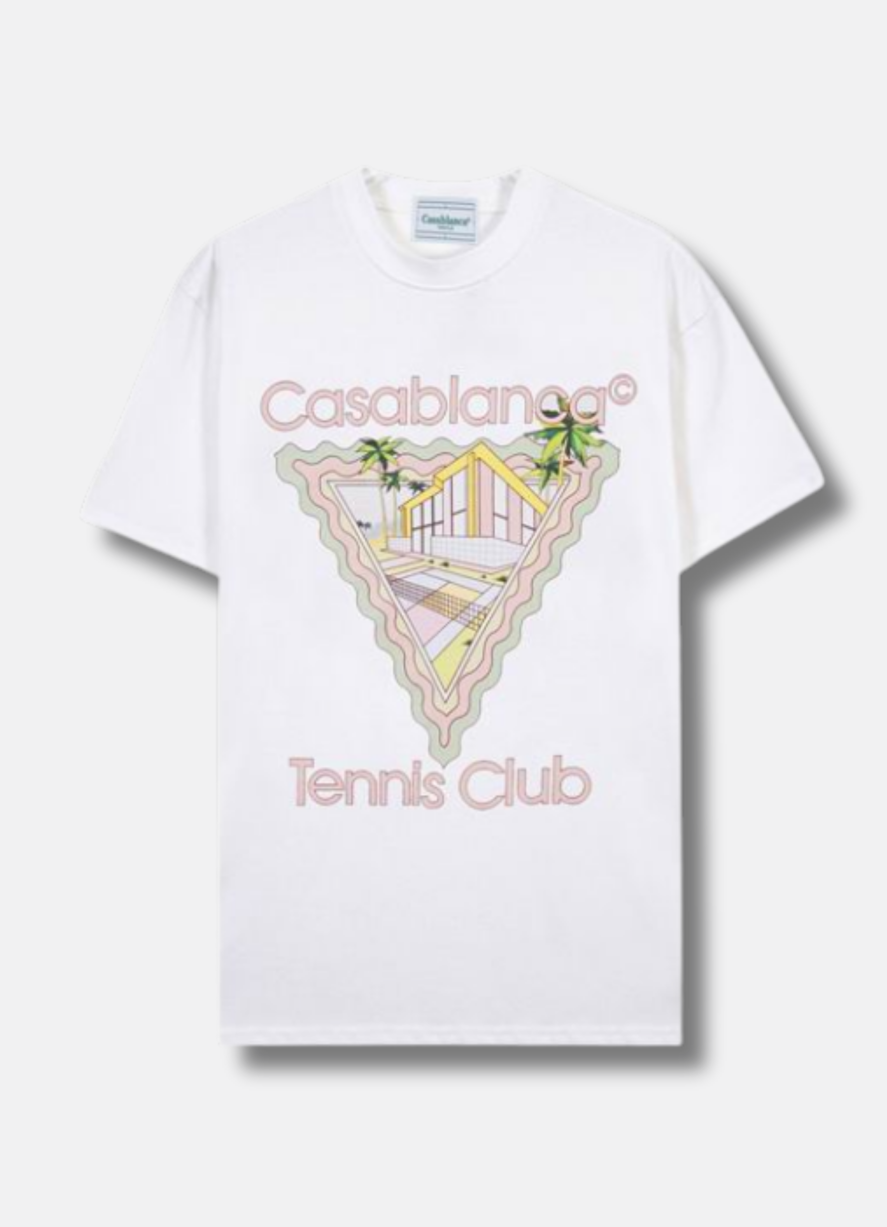 Logo Print tennis Club T shirt White