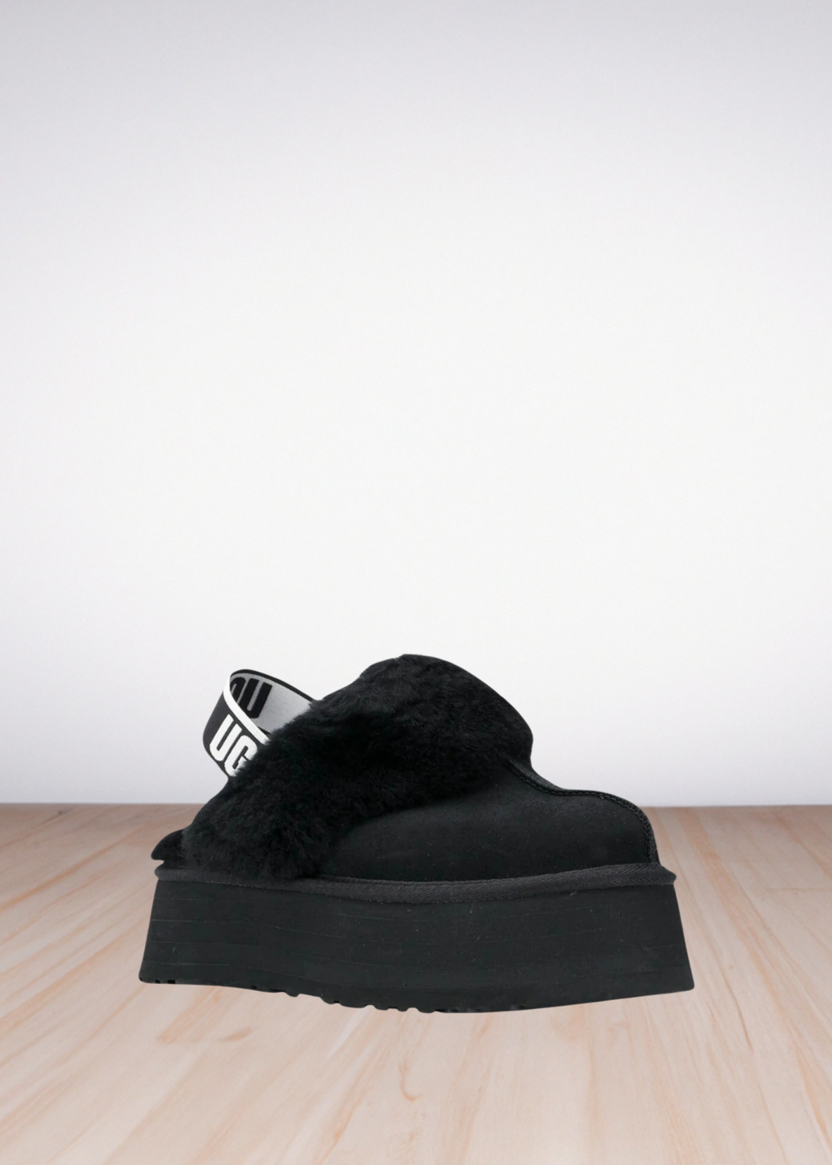 faux fur slingback mules