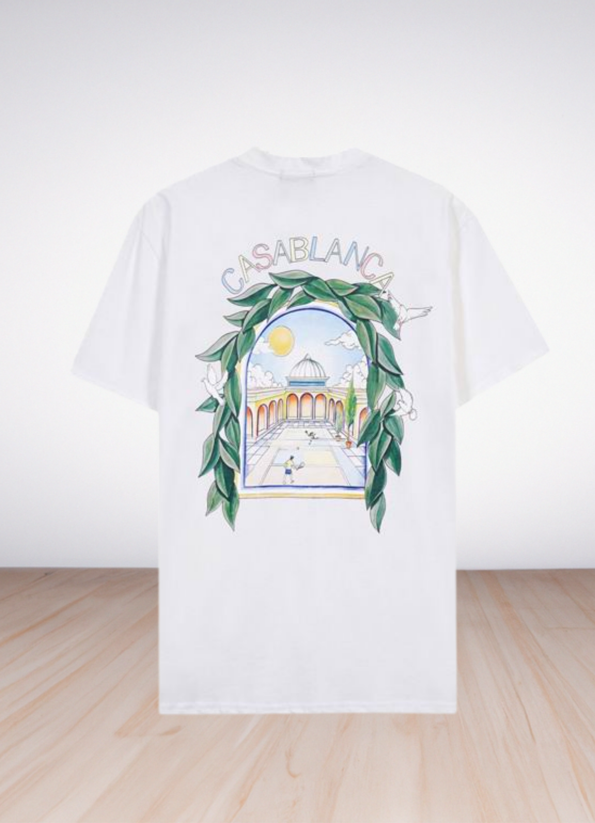 Logo Print T shirt White