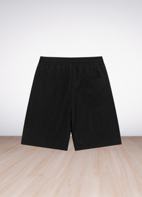 Logo Embroidered Swim Trunks Black בגד ים