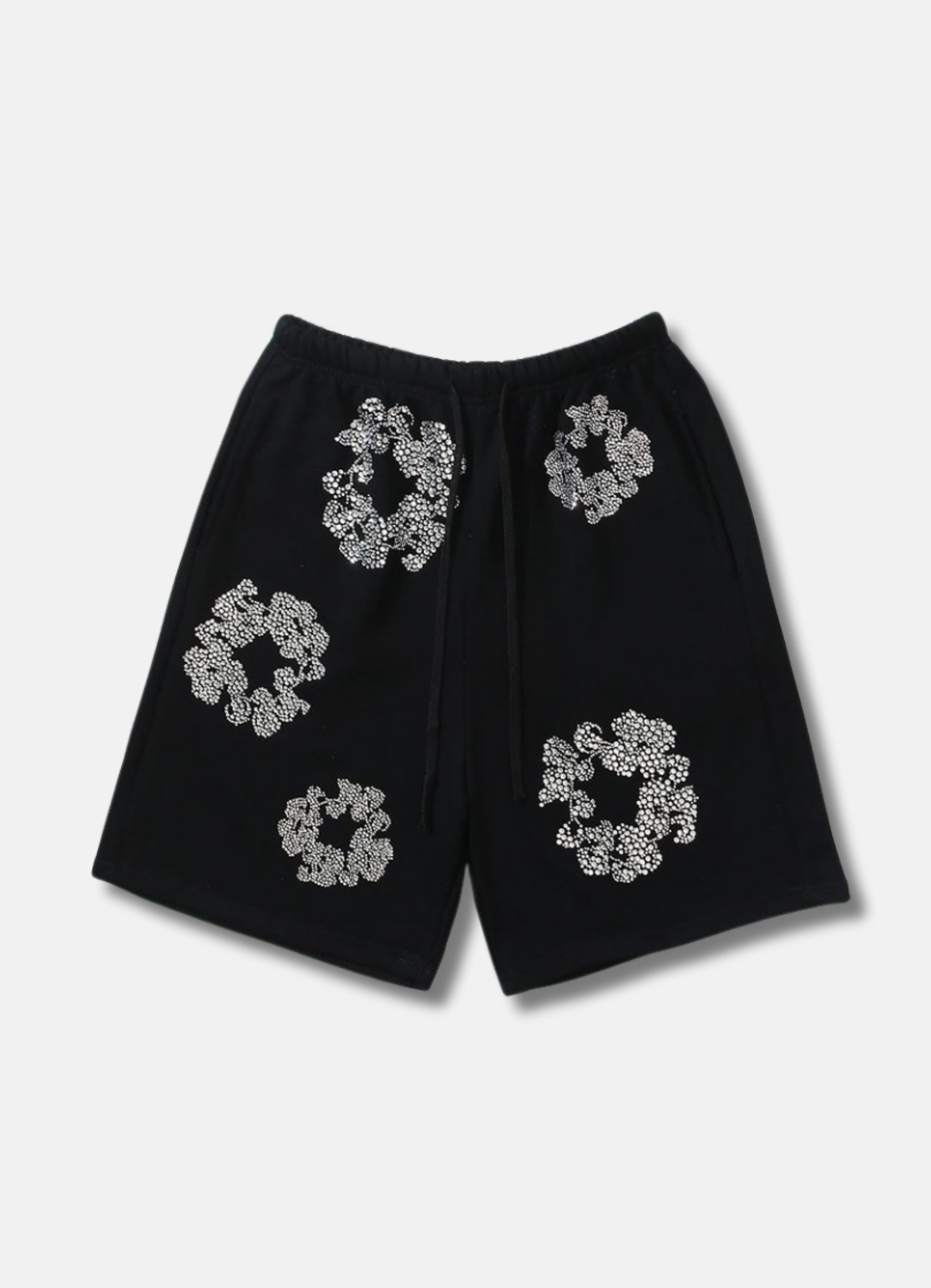 Cotton Wreath Shorts Black