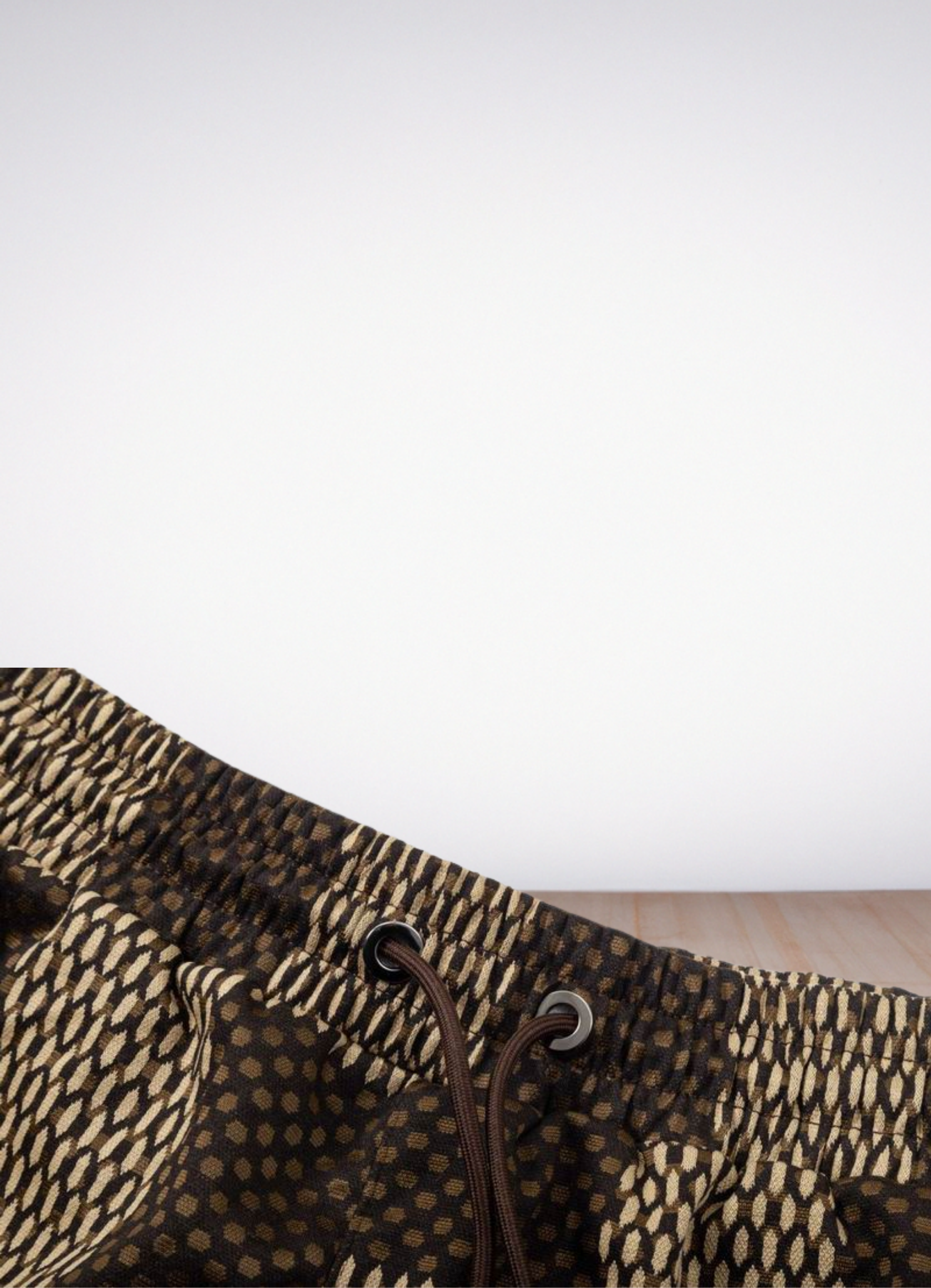 Logo Print Track Shorts Brown