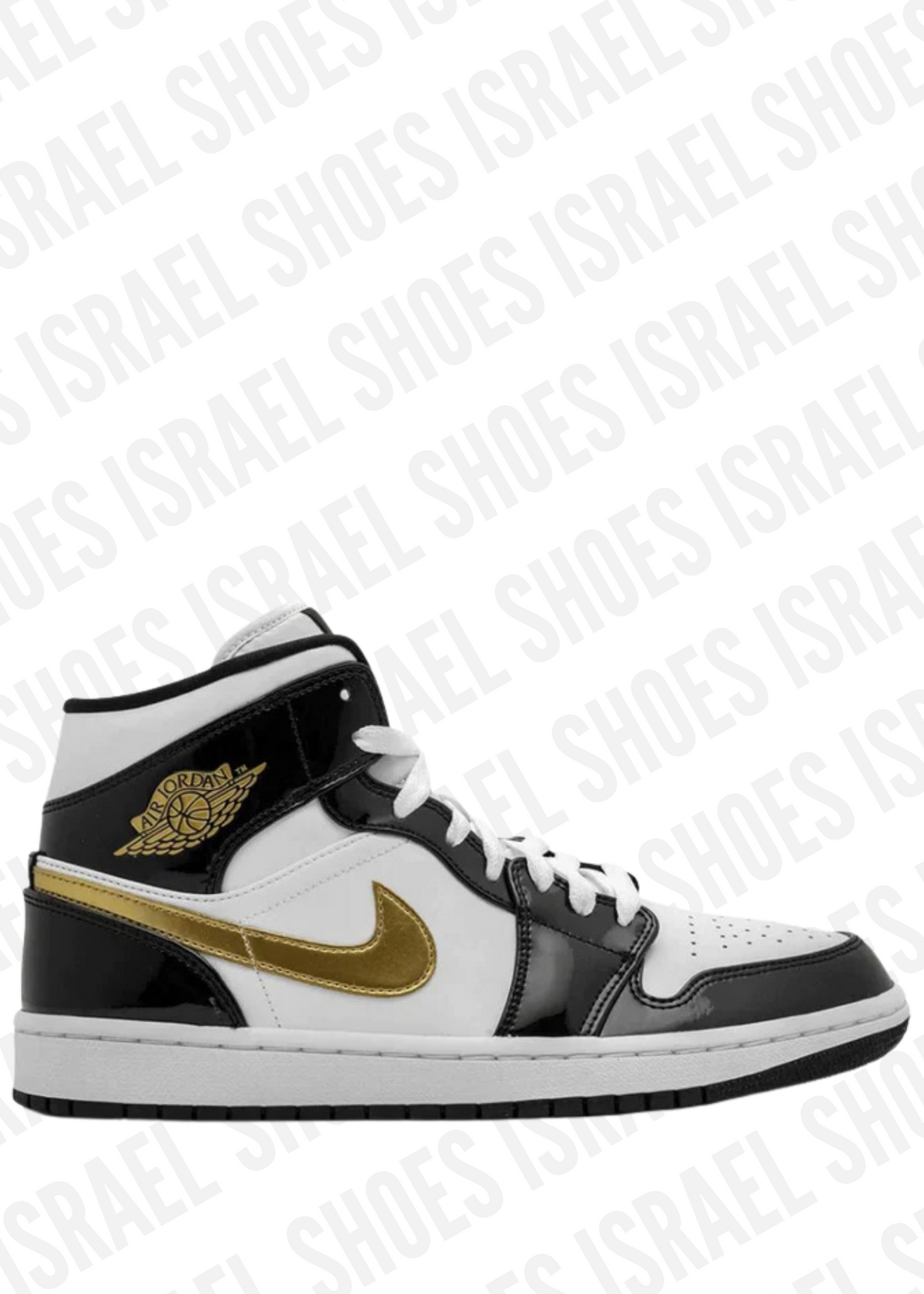 Air Jordan 1 Mid SE "Black Gold Patent Leather"
