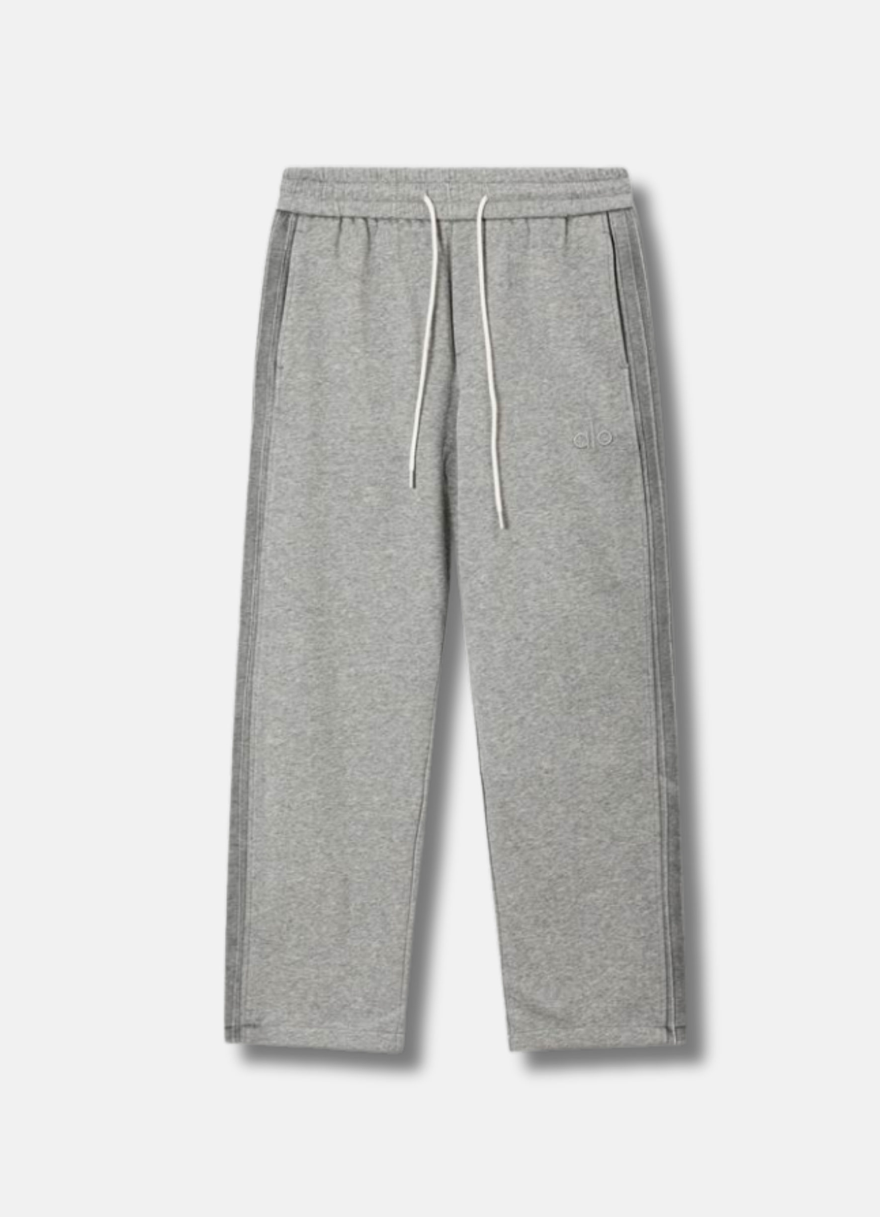 Logo embroider long pants Grey