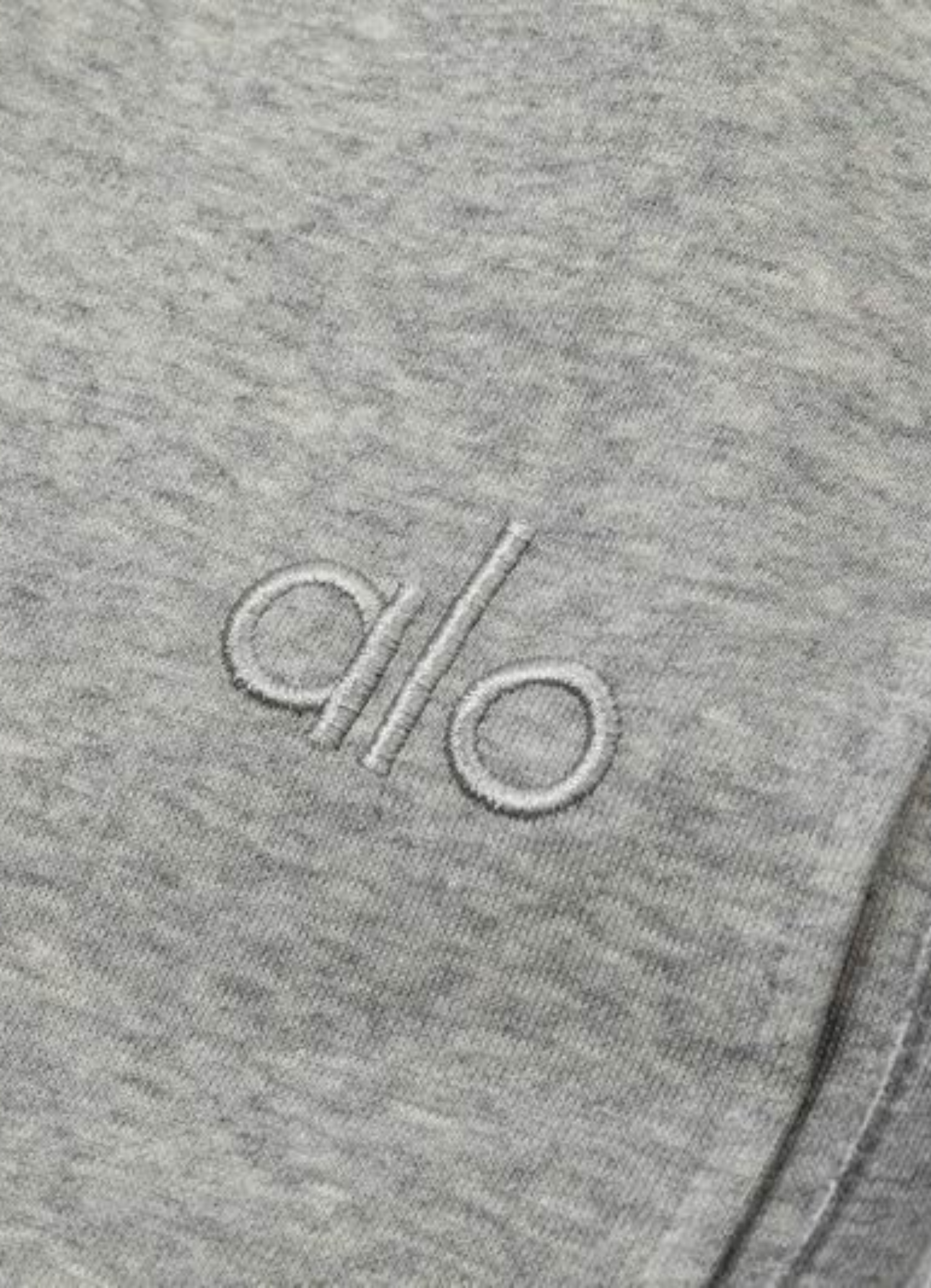 Logo embroider long pants Grey