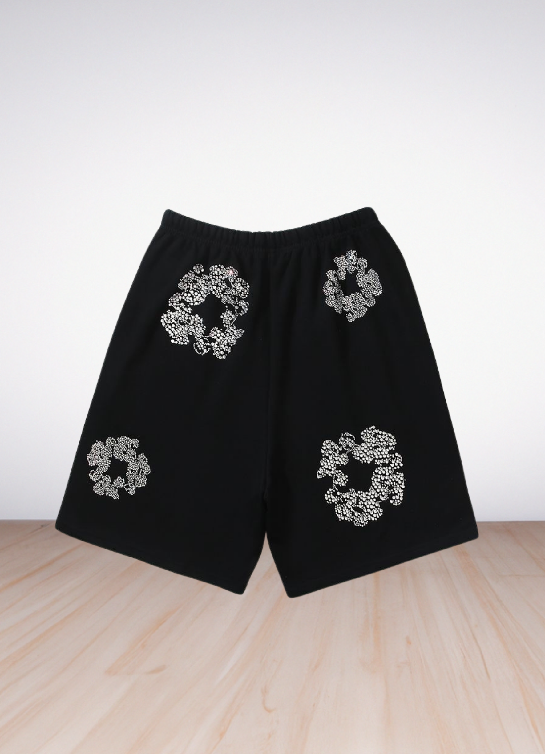 Cotton Wreath Shorts Black