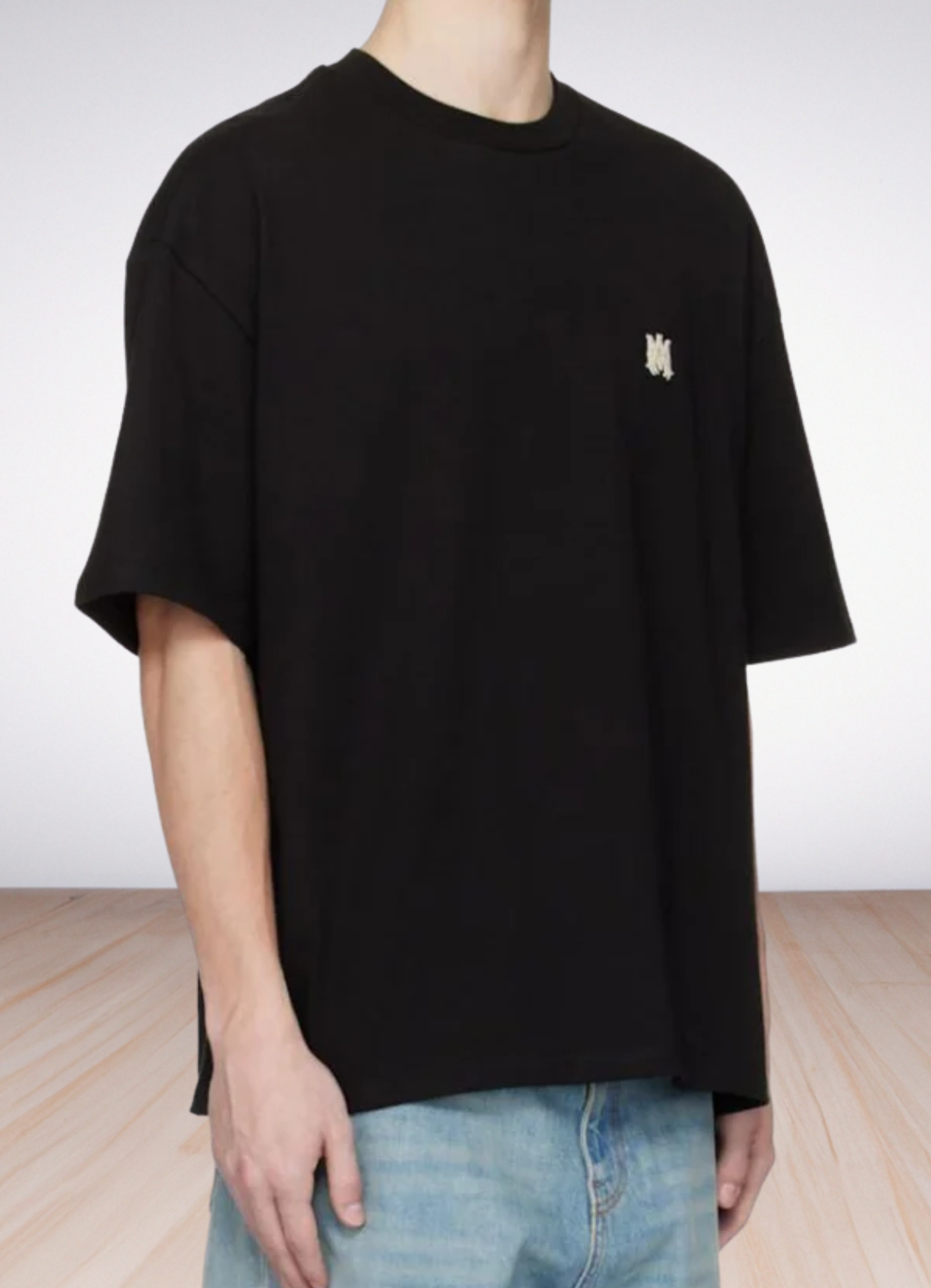 Cotton Logo T-Shirt בצבע שחור