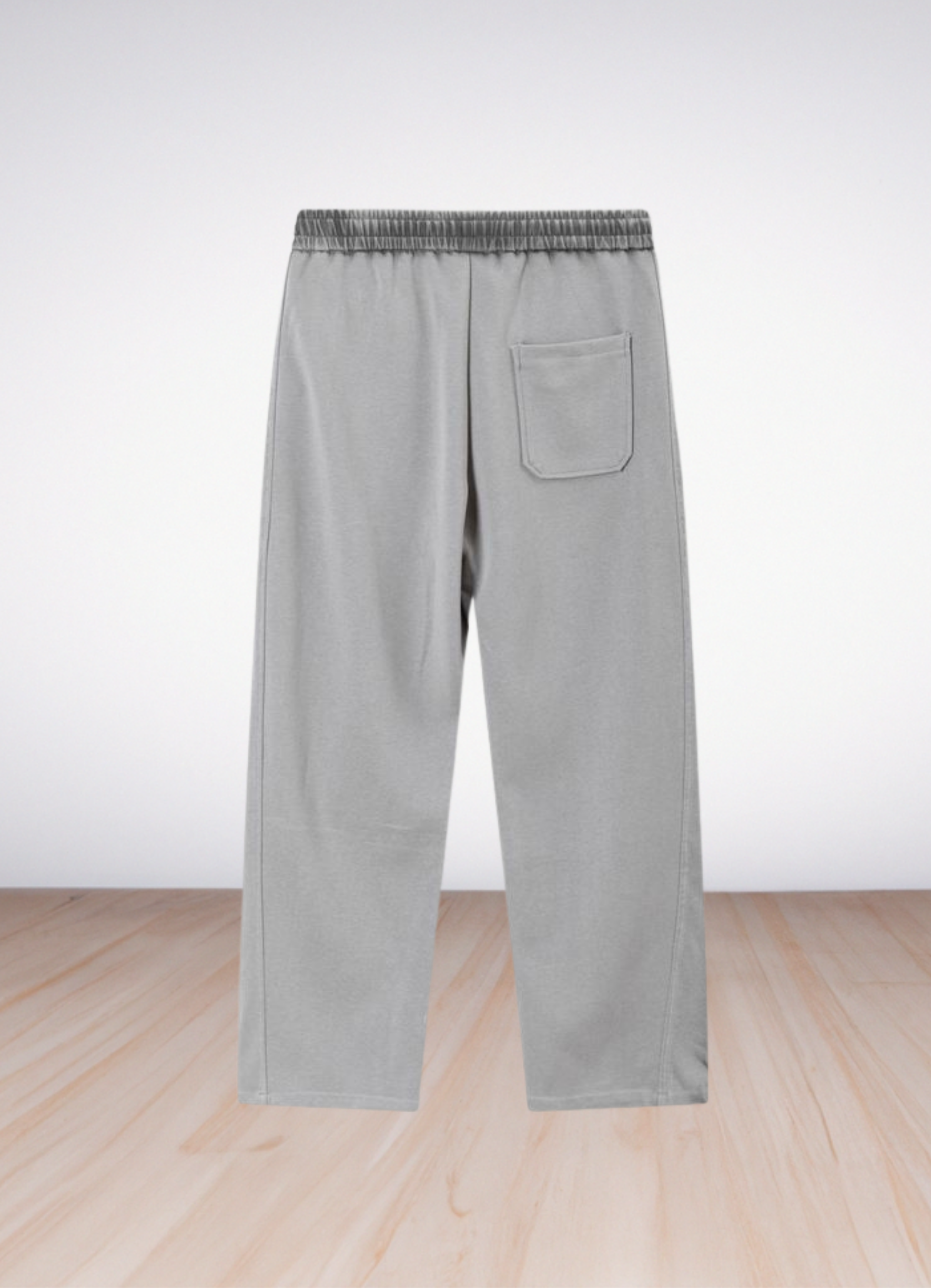 מכנסי טרנינג Alo Yoga – מכנסיים ארוכים בצבע אפור בהיר עם הדפס כוכבים