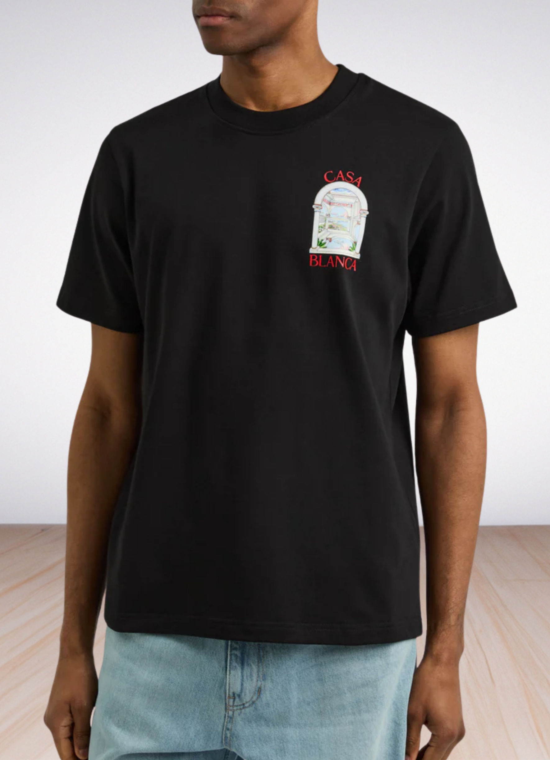 Logo Print T shirt Black