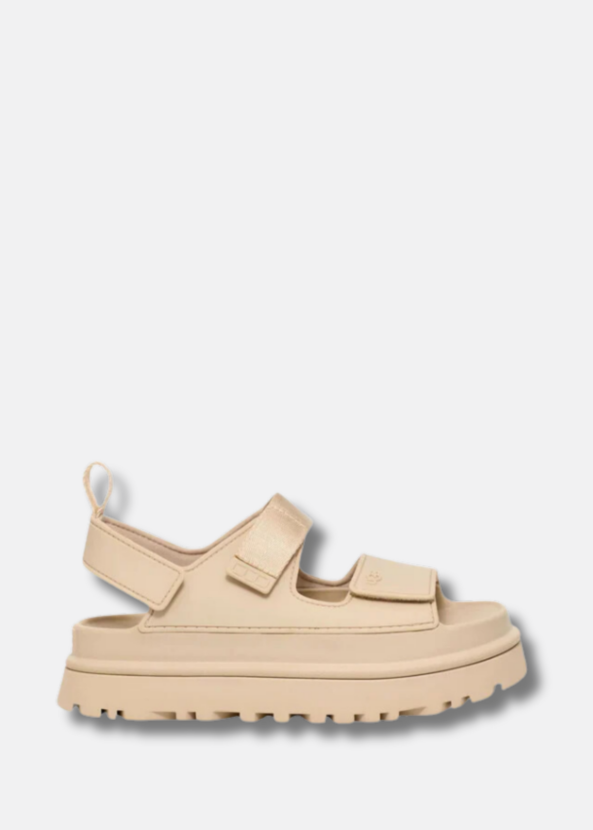 GOLDENGLOW FLATFORM SANDALS WHITE