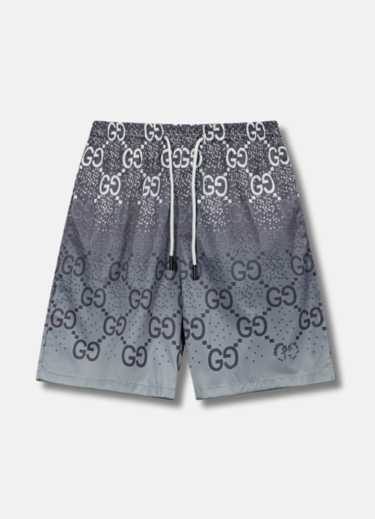logo-print swim shorts בגד ים