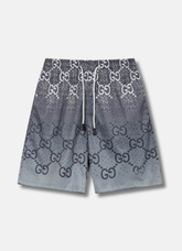 logo-print swim shorts בגד ים