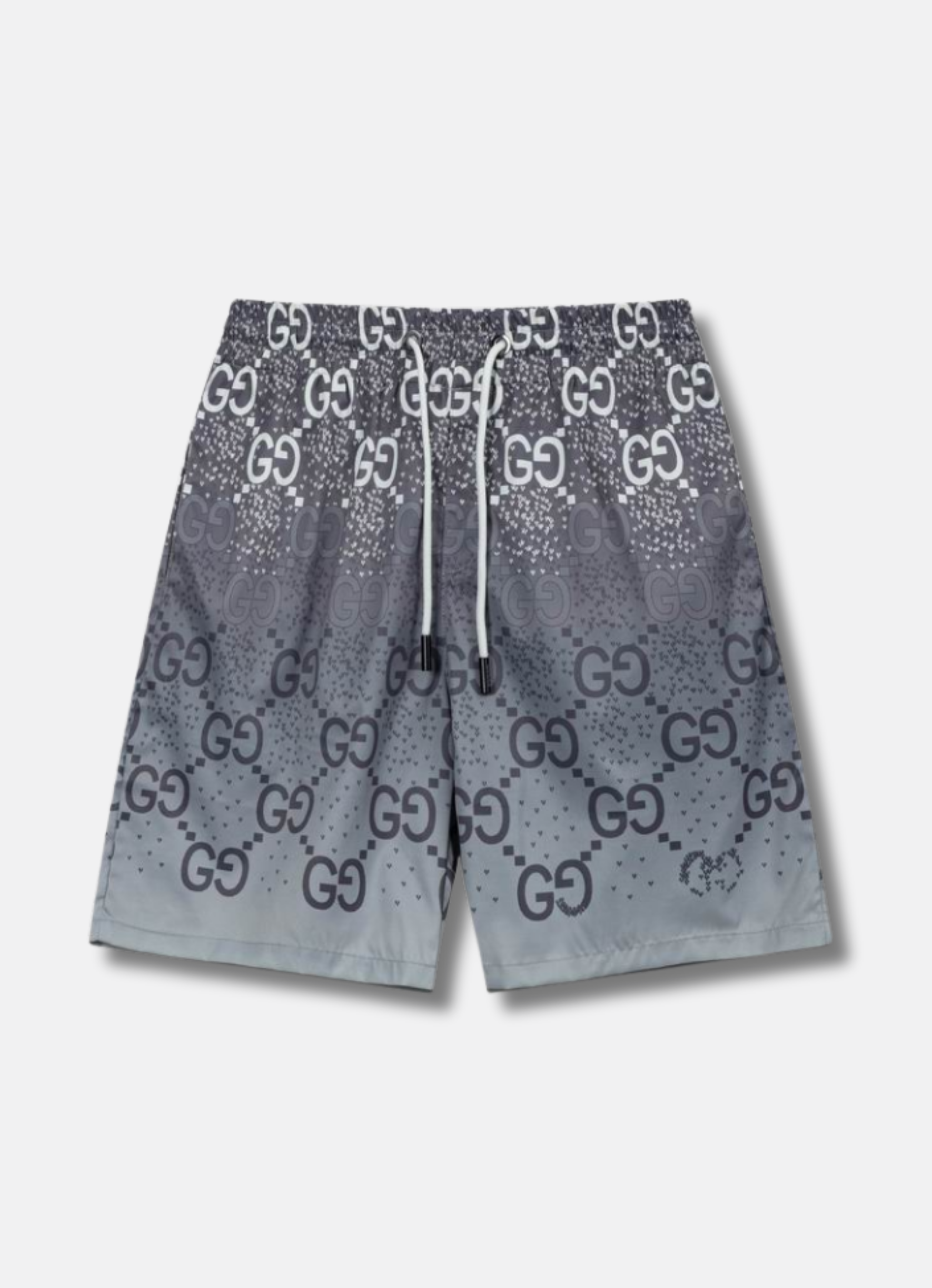 logo-print swim shorts בגד ים