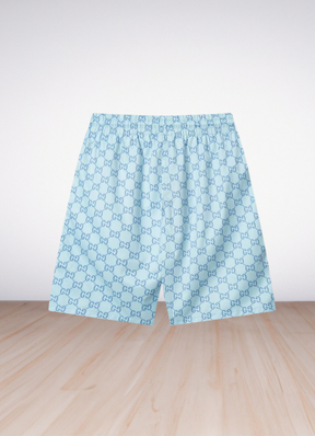logo-print swim shorts בגד ים